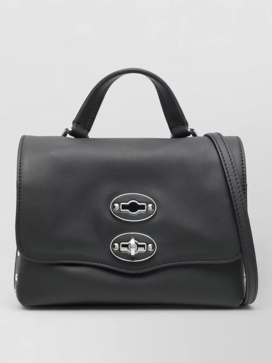 Zanellato leather studded crossbody bag