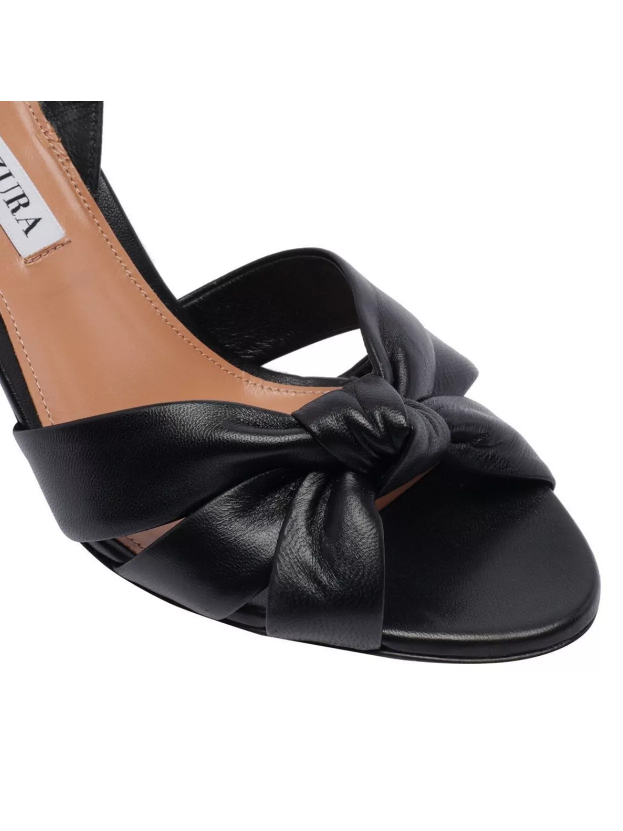 Aquazzura Heeled Sandals With Ankle Strap And Knot Detail
