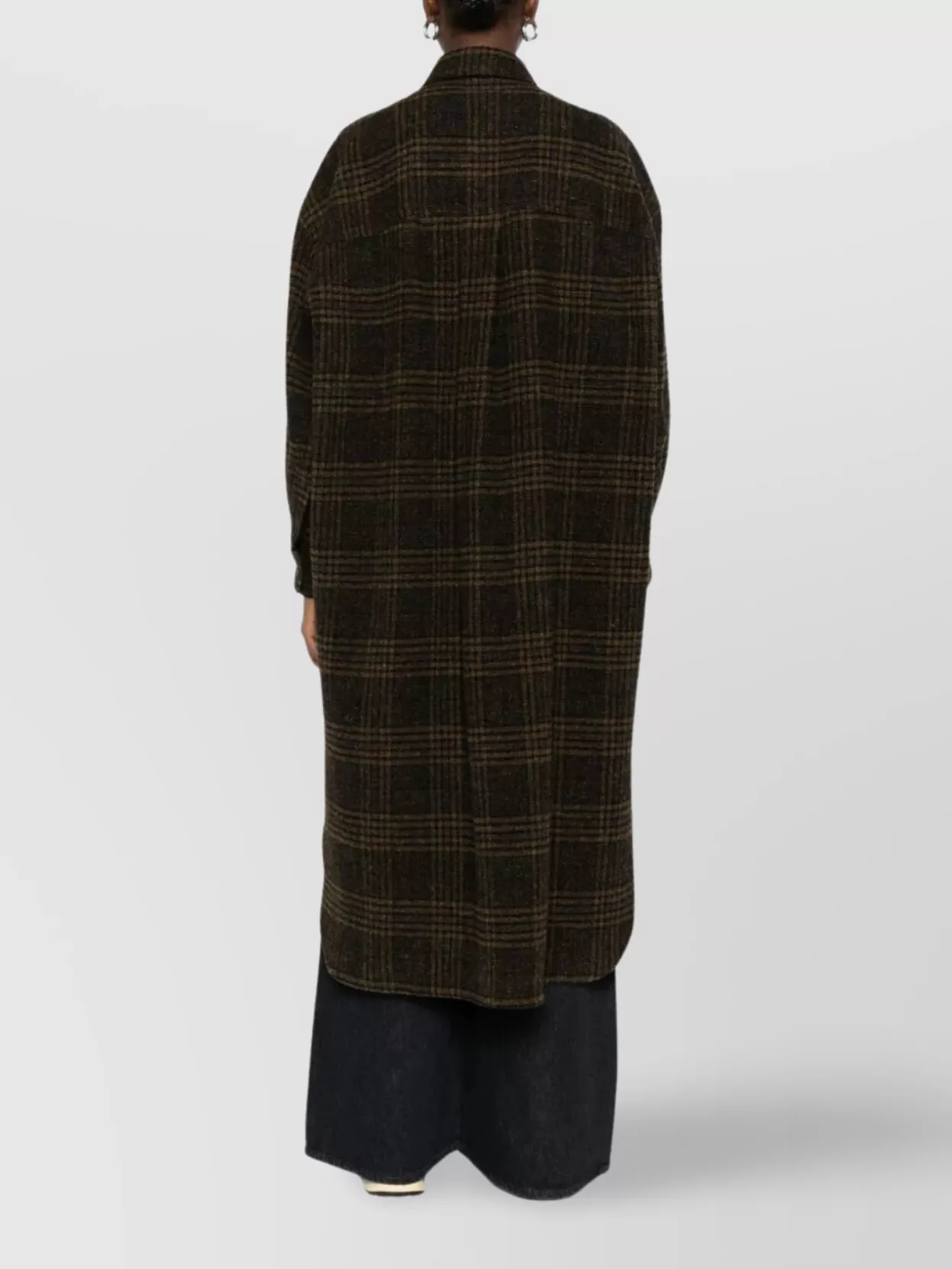 Isabel Marant Etoile Gislene Plaid Collared Coat With Chest Pockets
