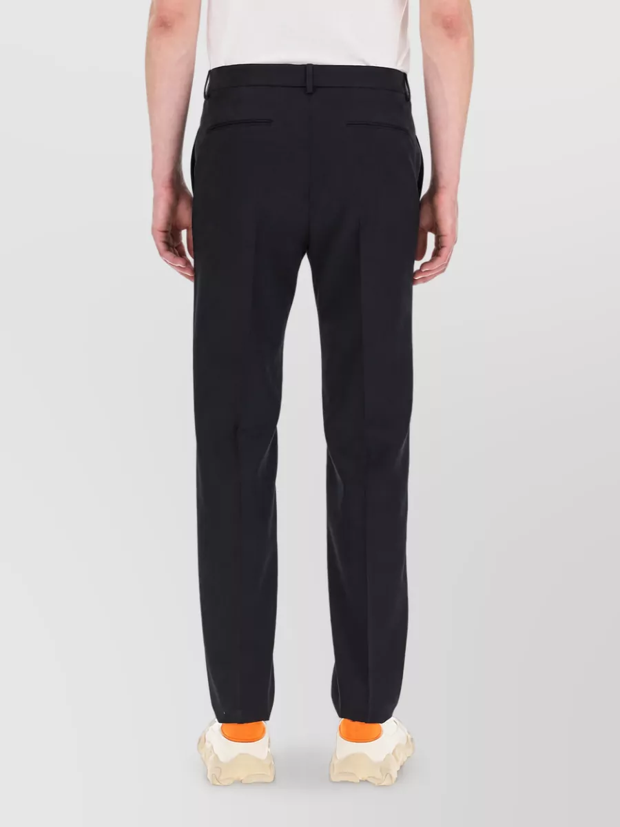 Valentino Virgin Wool Straight-Leg Trousers