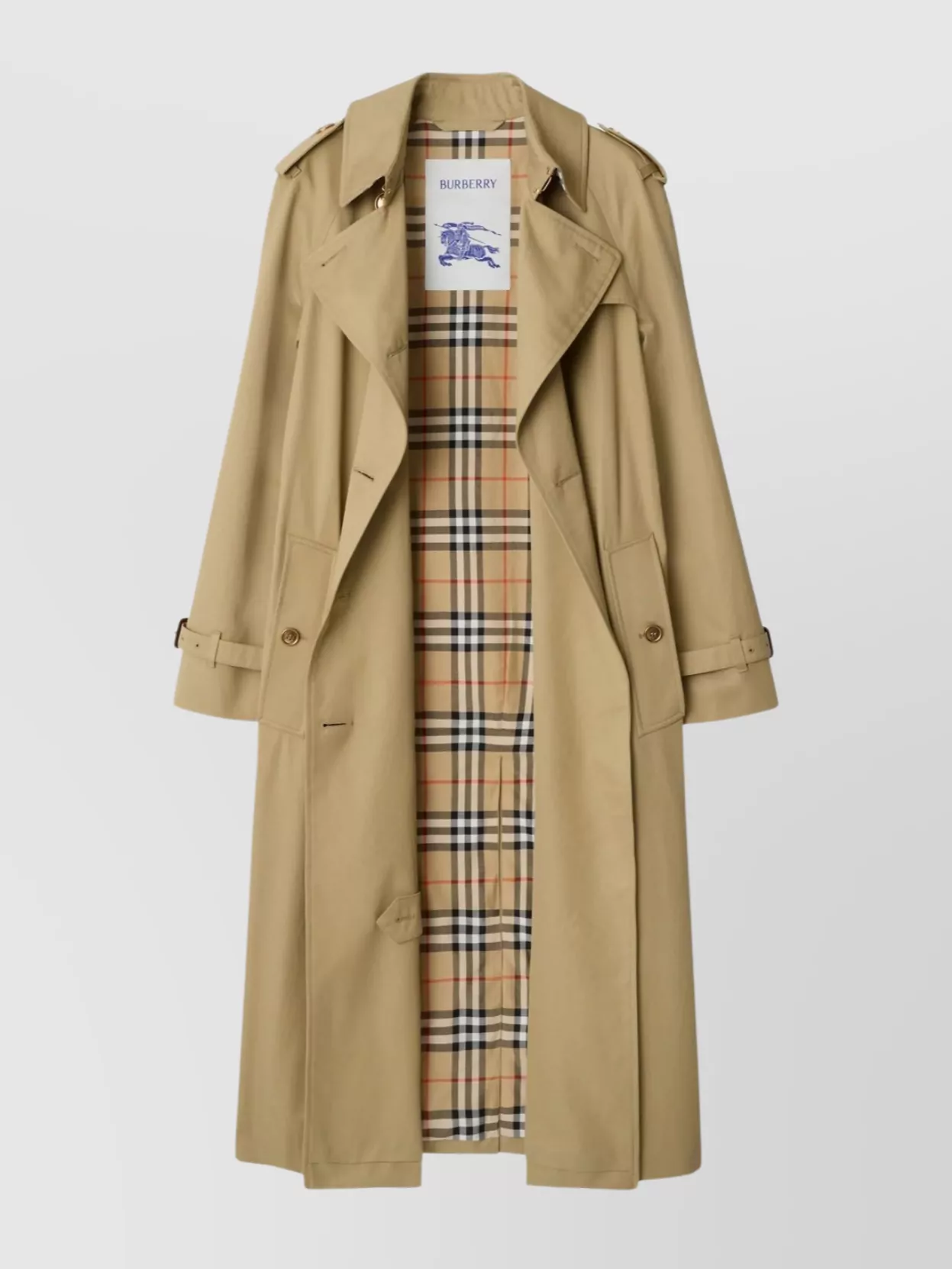 Burberry Long Trench Coat Adjustable Belt
