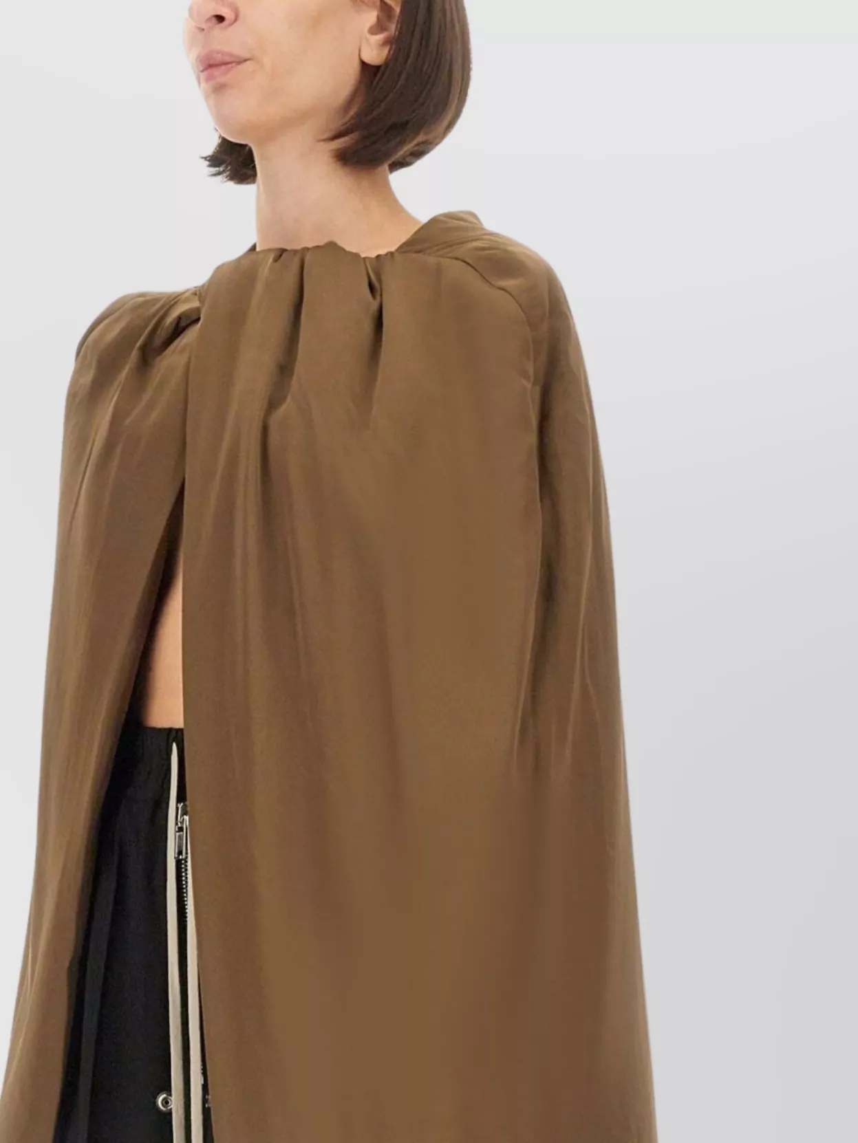 Rick Owens Draped Lightweight Long Hooded Top