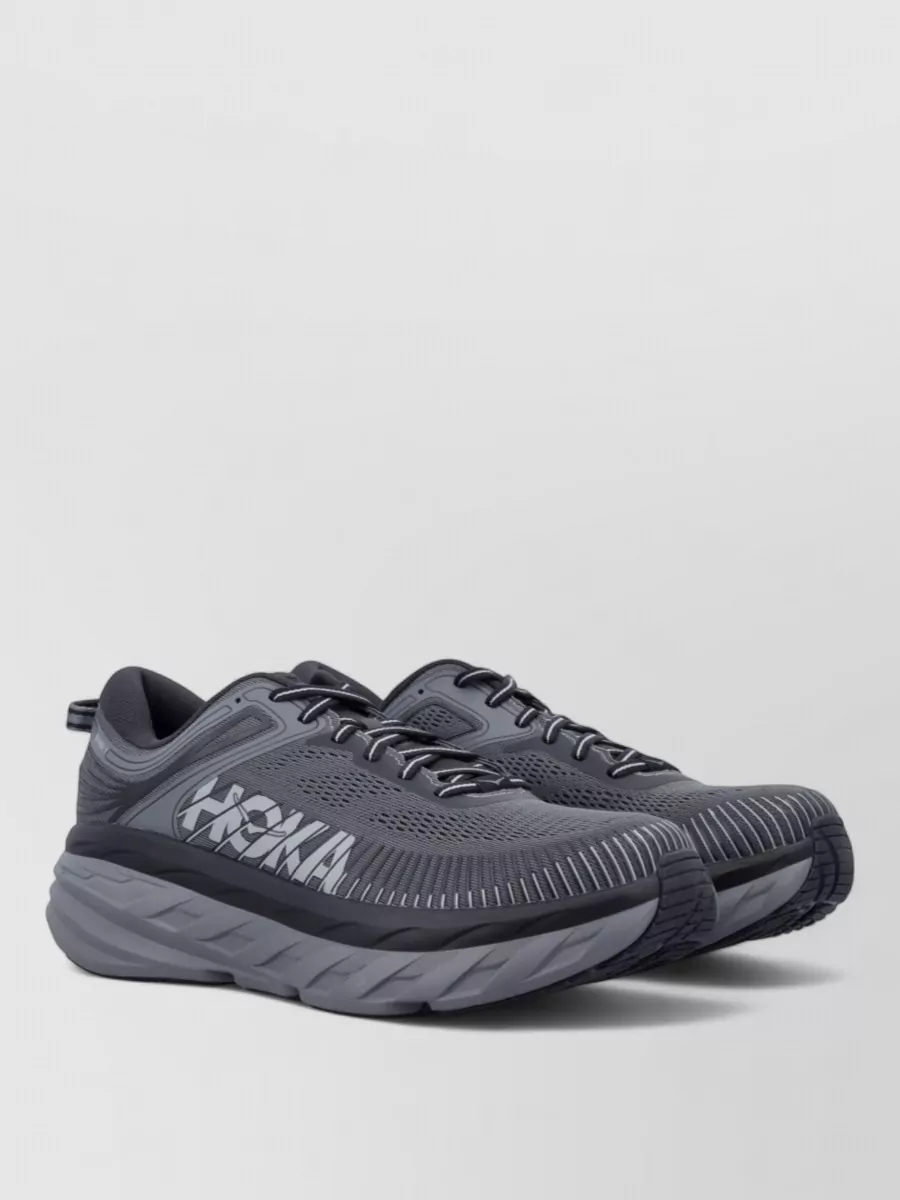 Hoka One One textile bondi 7 lace-up sneakers