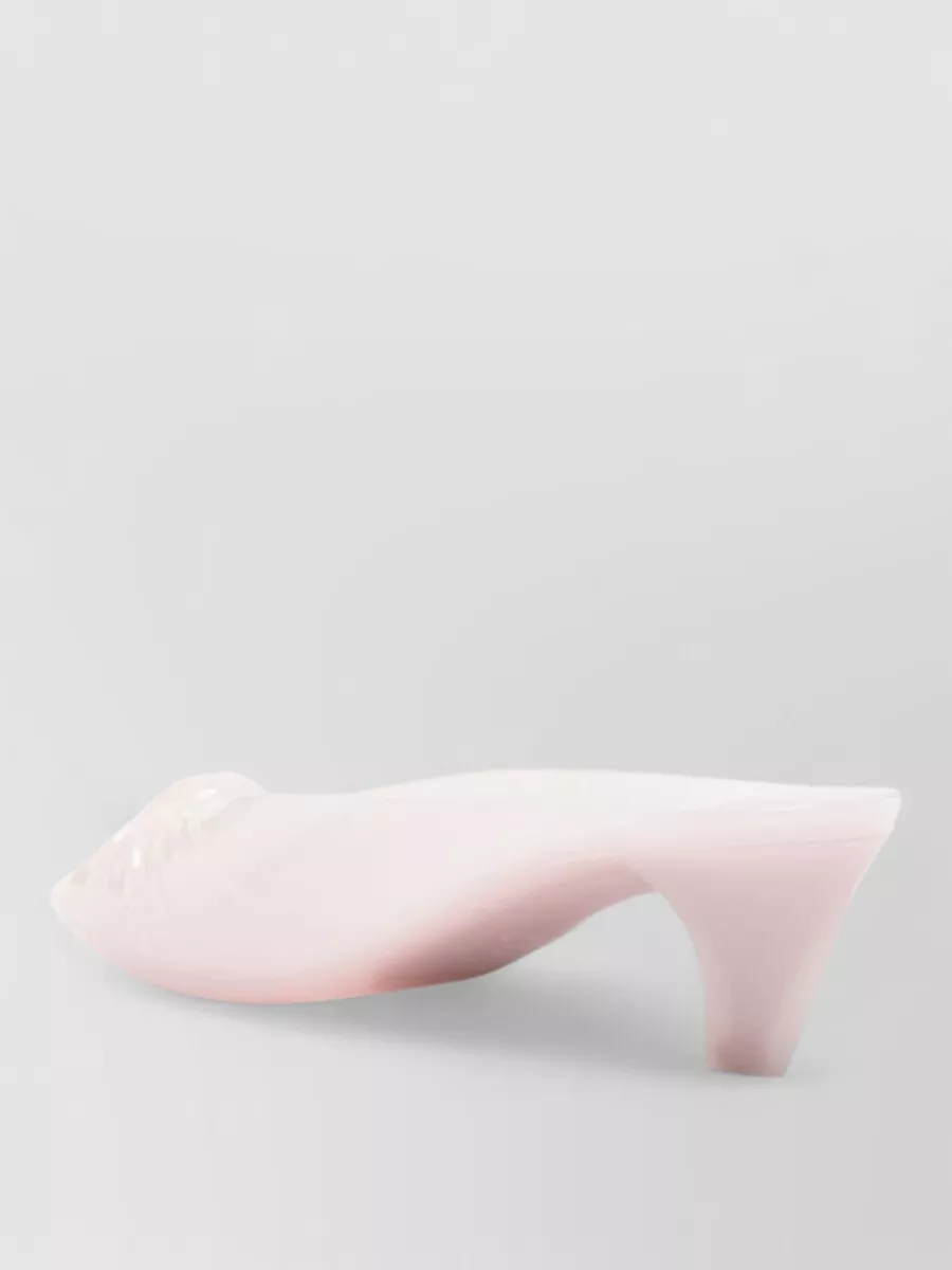 Chloé Knot-Detail Peep-Toe Kitten-Heel Mules