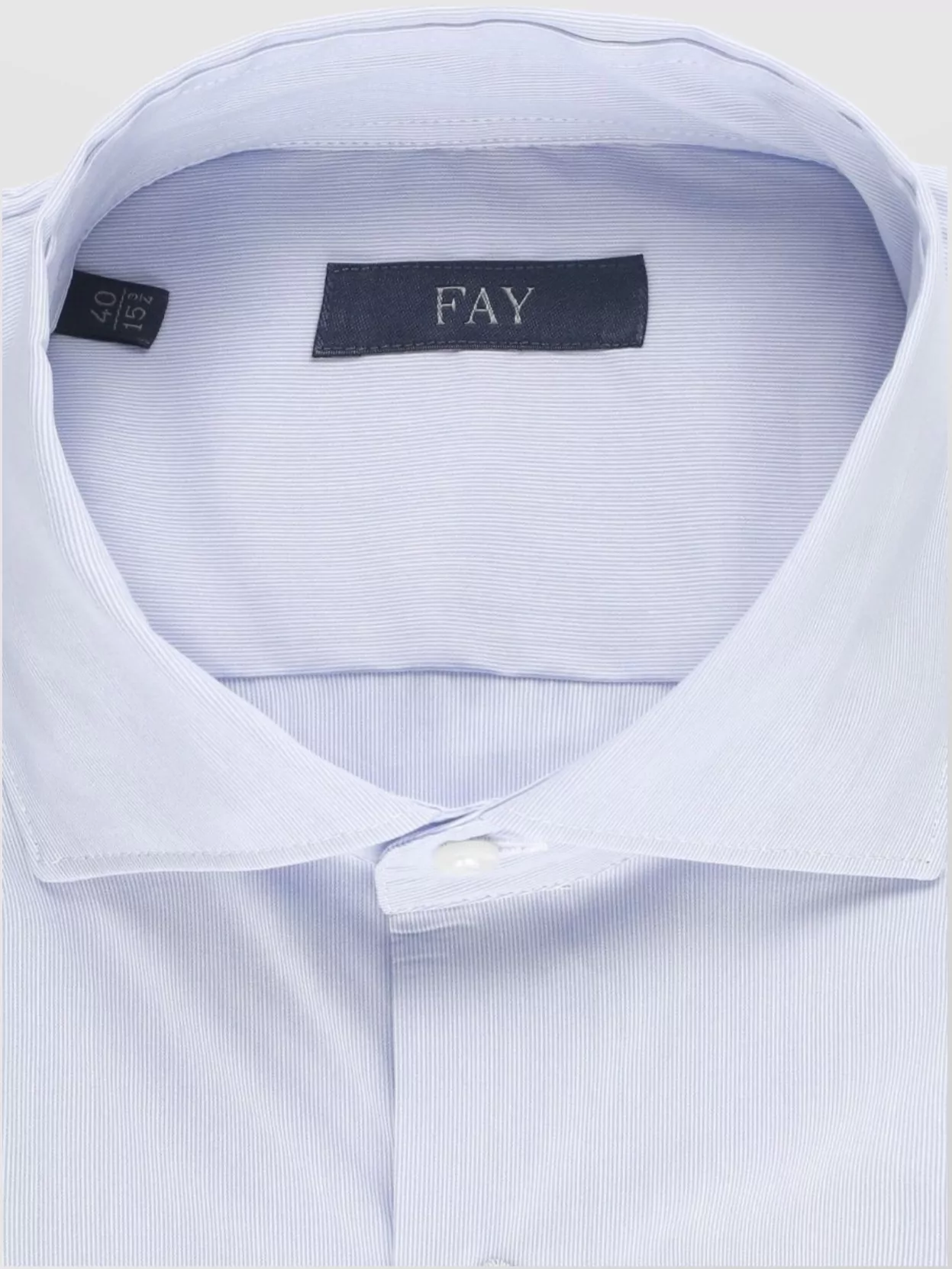 Fay Striped Long Sleeve Shirt With Button Accents In Blue