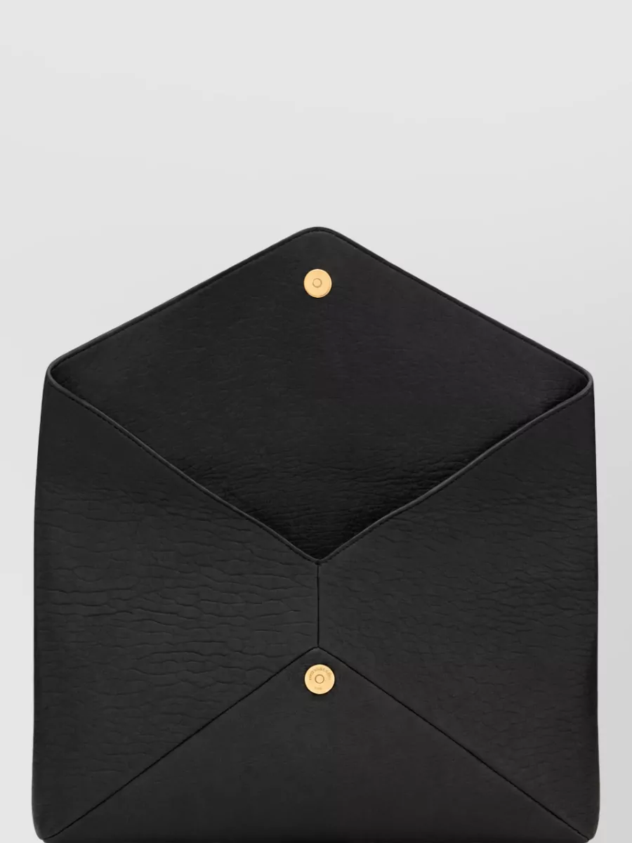Saint Laurent Cassandre Large Leather Clutch Bag