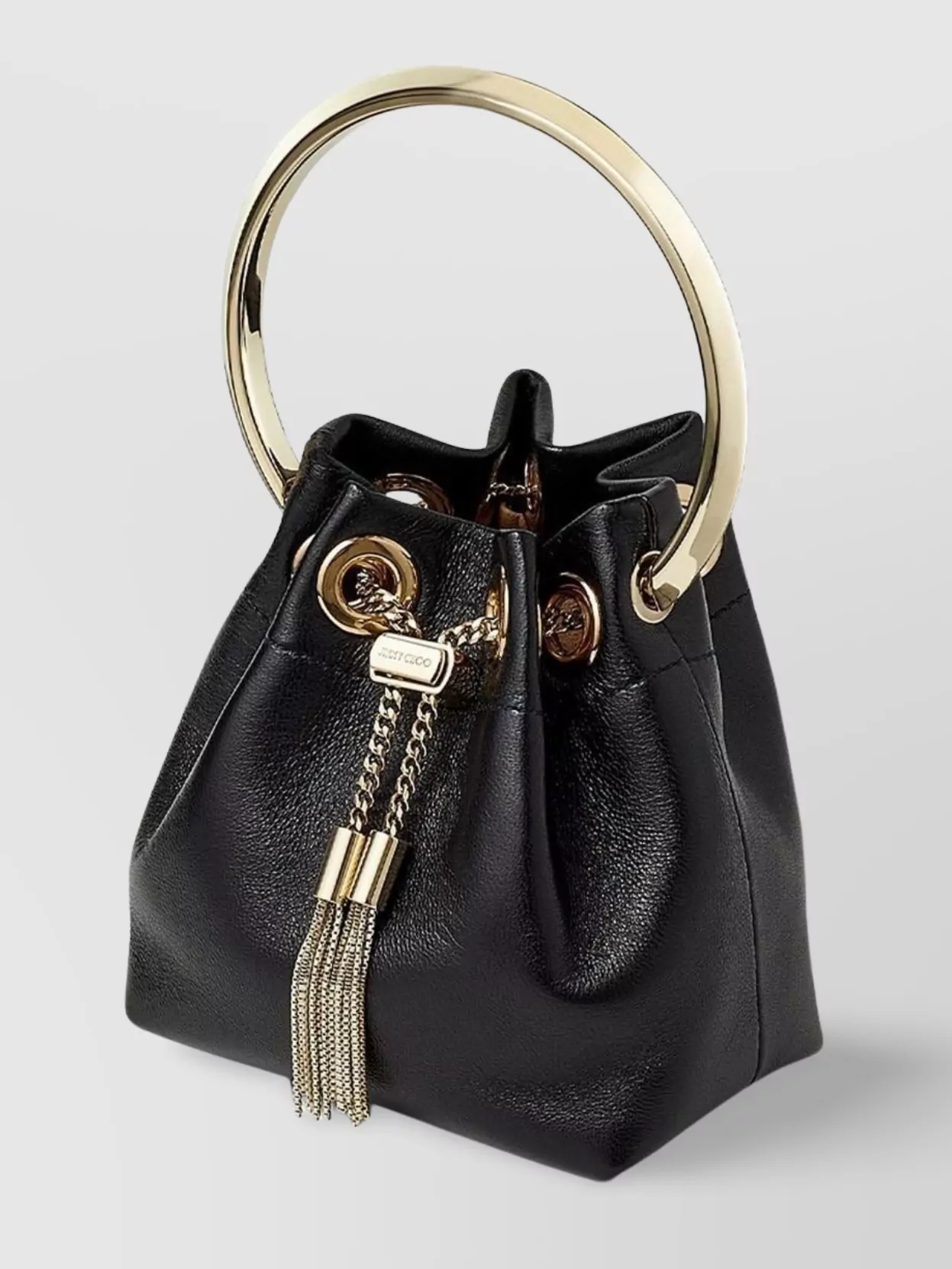 Jimmy Choo Bon Bon Micro Leather Bucket Bag