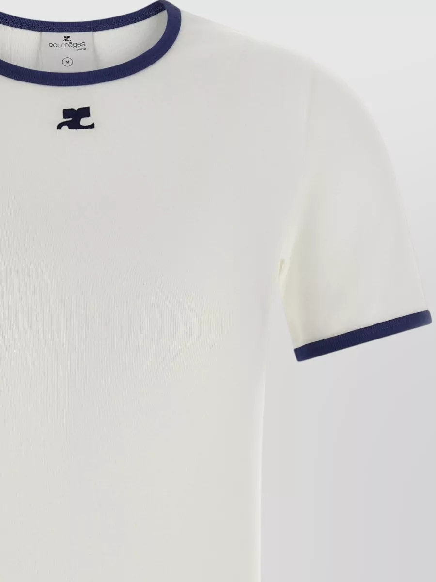 Courrèges Cotton Slim-Fit Logo-Print T-Shirt