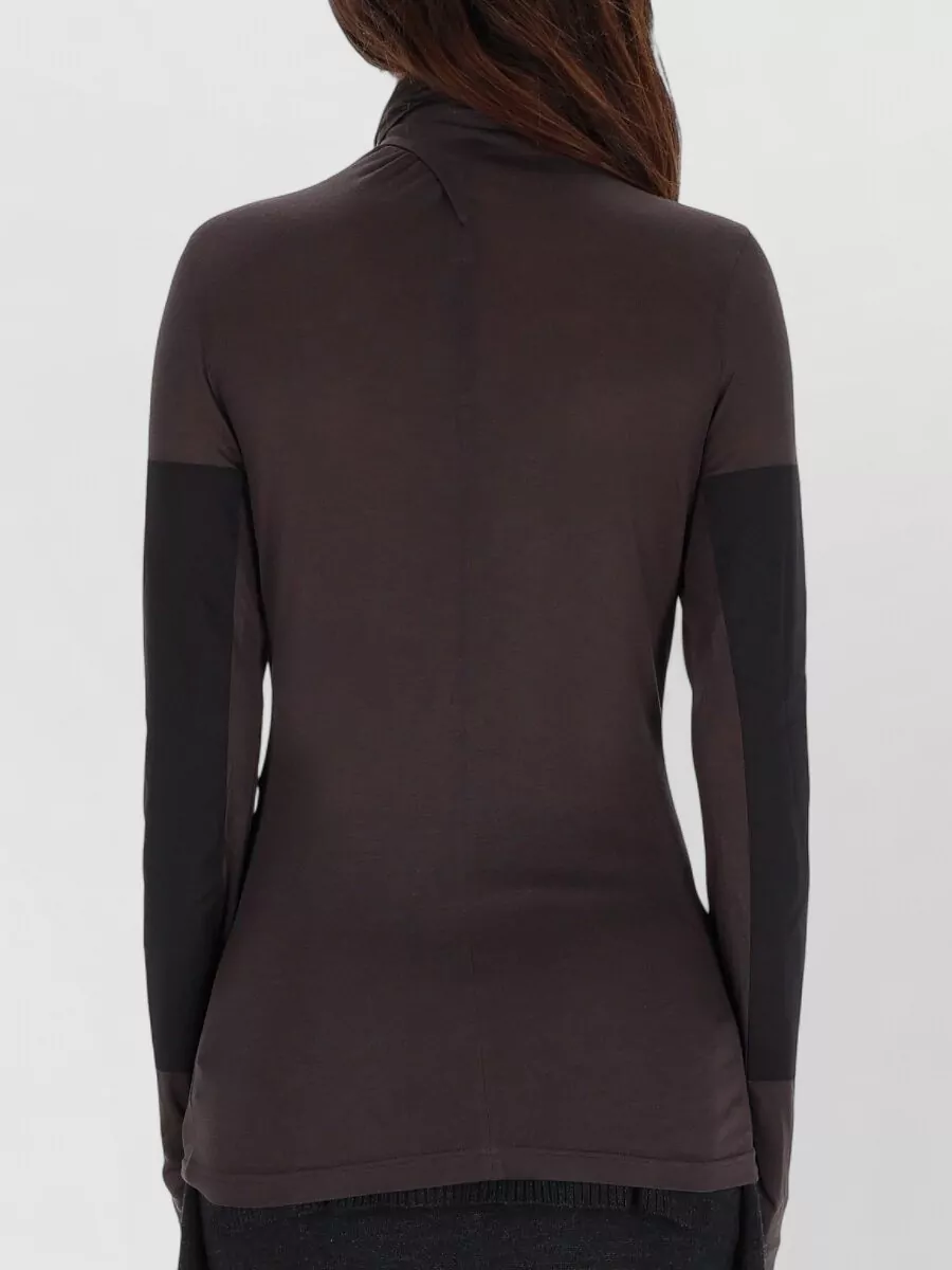Lemaire Sheer Long Sleeve Turtleneck Top Tie Detail