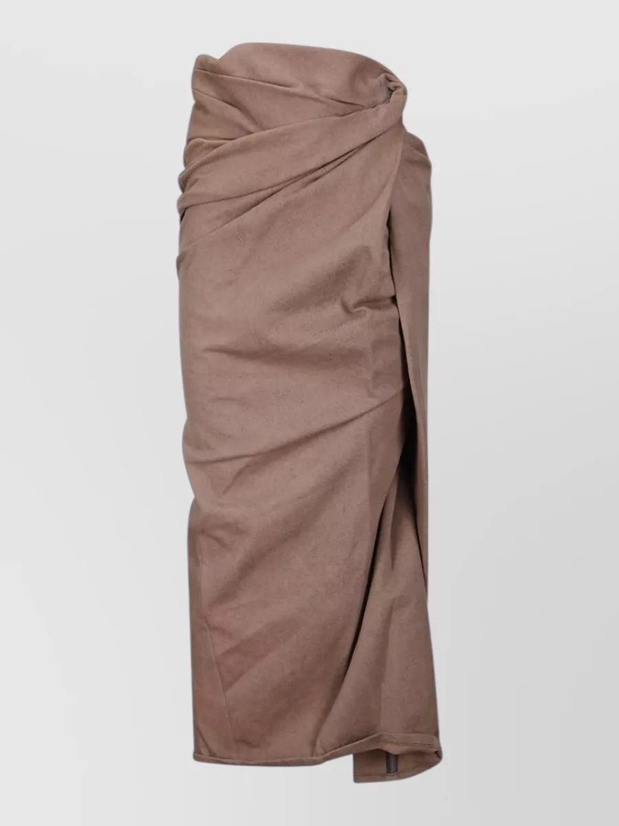 Diesel denim draped midi skirt
