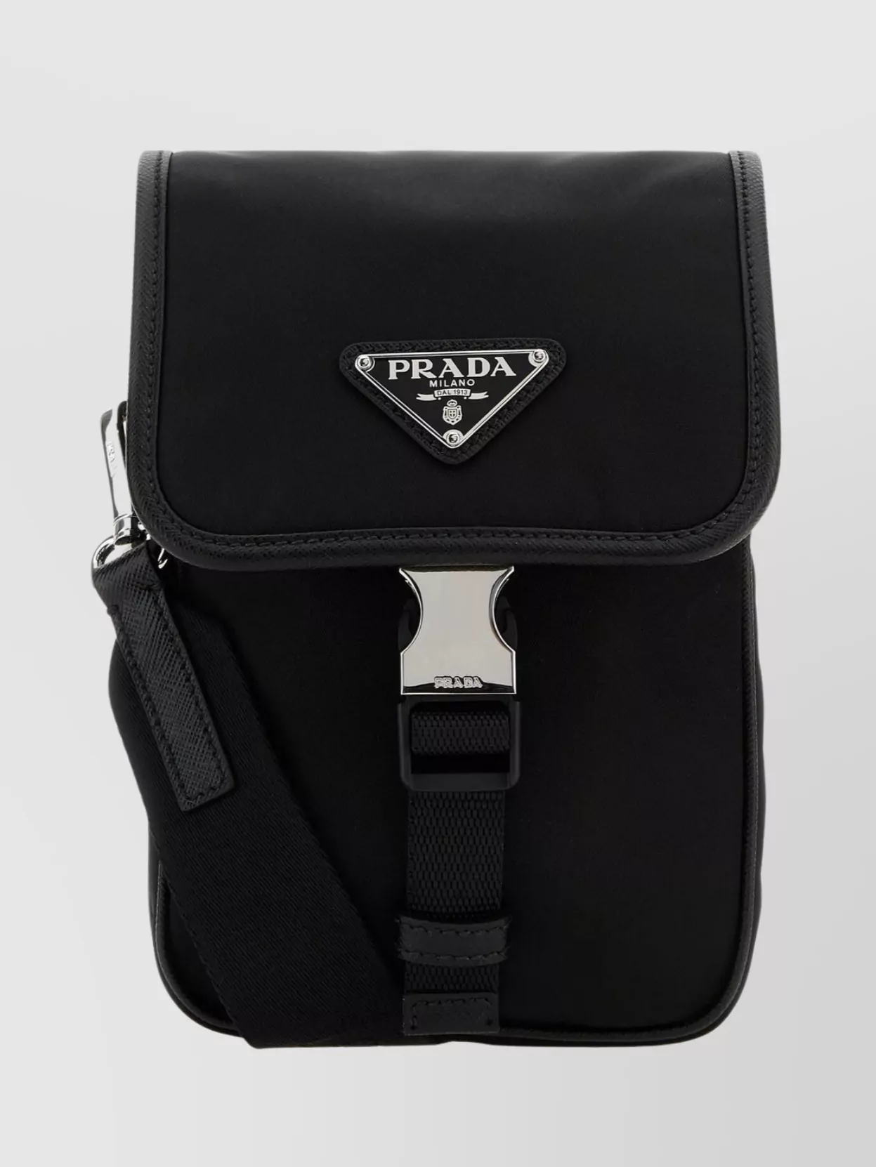 Shop Prada Nylon Bag Crossbody Leather Trimmings