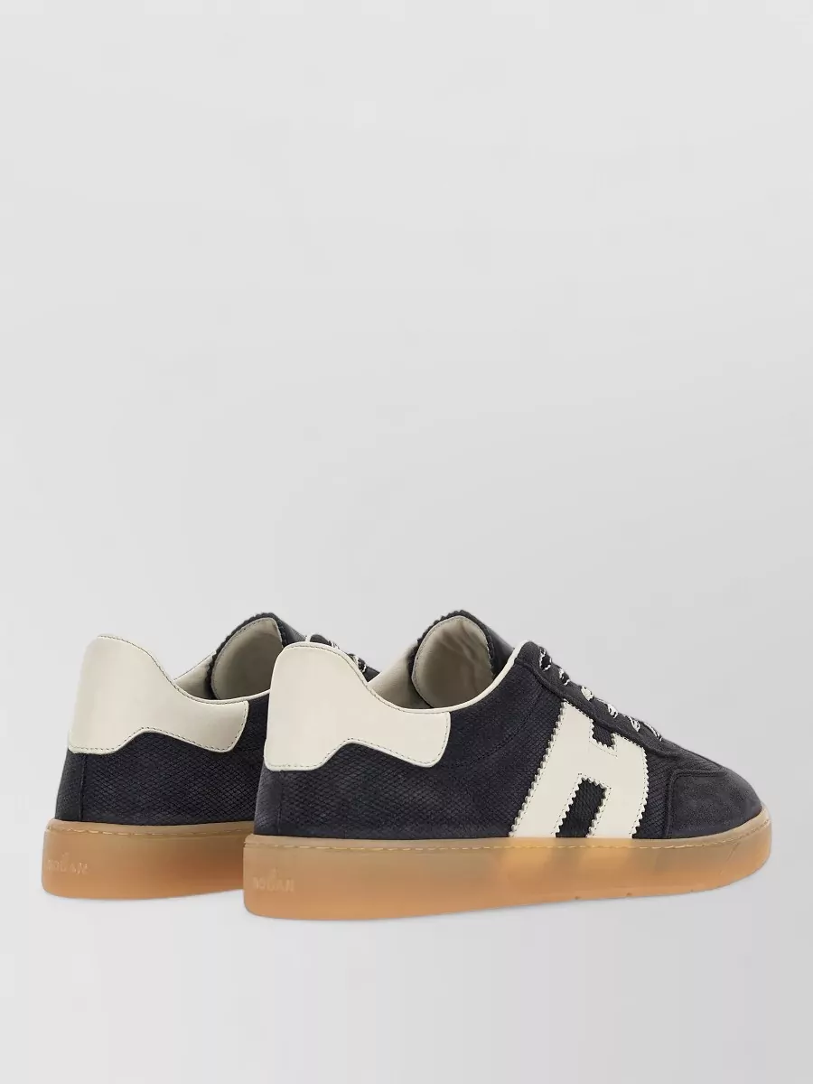 Hogan Sneakers Round Toe Contrasting Rubber Sole