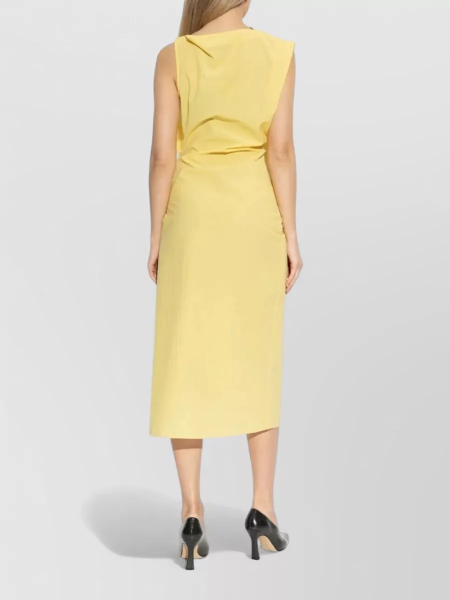 Jacquemus Draped Asymmetric Sleeveless Midi Dress