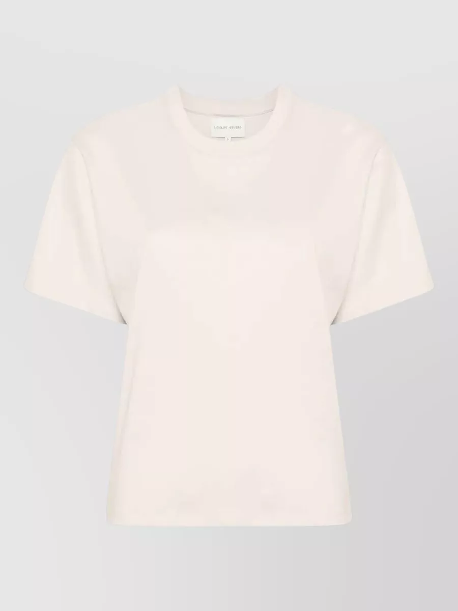 Loulou Studio Telanto Short Sleeve Round Neck Top