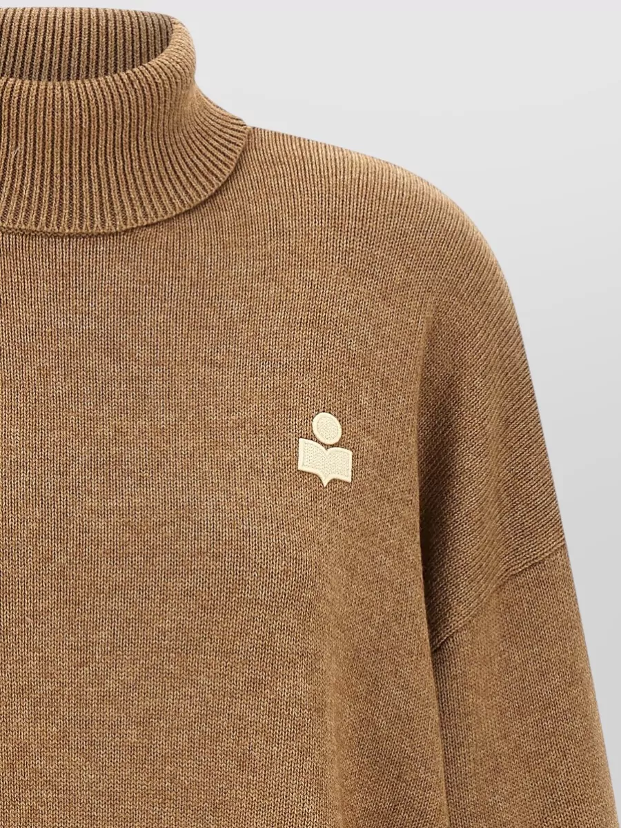 Isabel Marant Etoile Cotton Wool High Neck Long Sleeve Sweatshirt