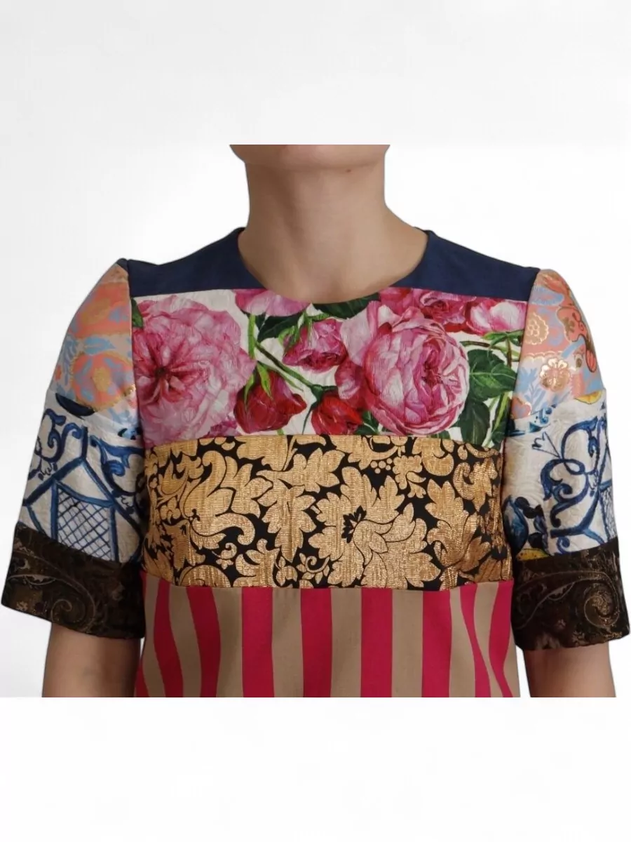 Dolce&Gabbana Silk Floral Patchwork Mini Dress