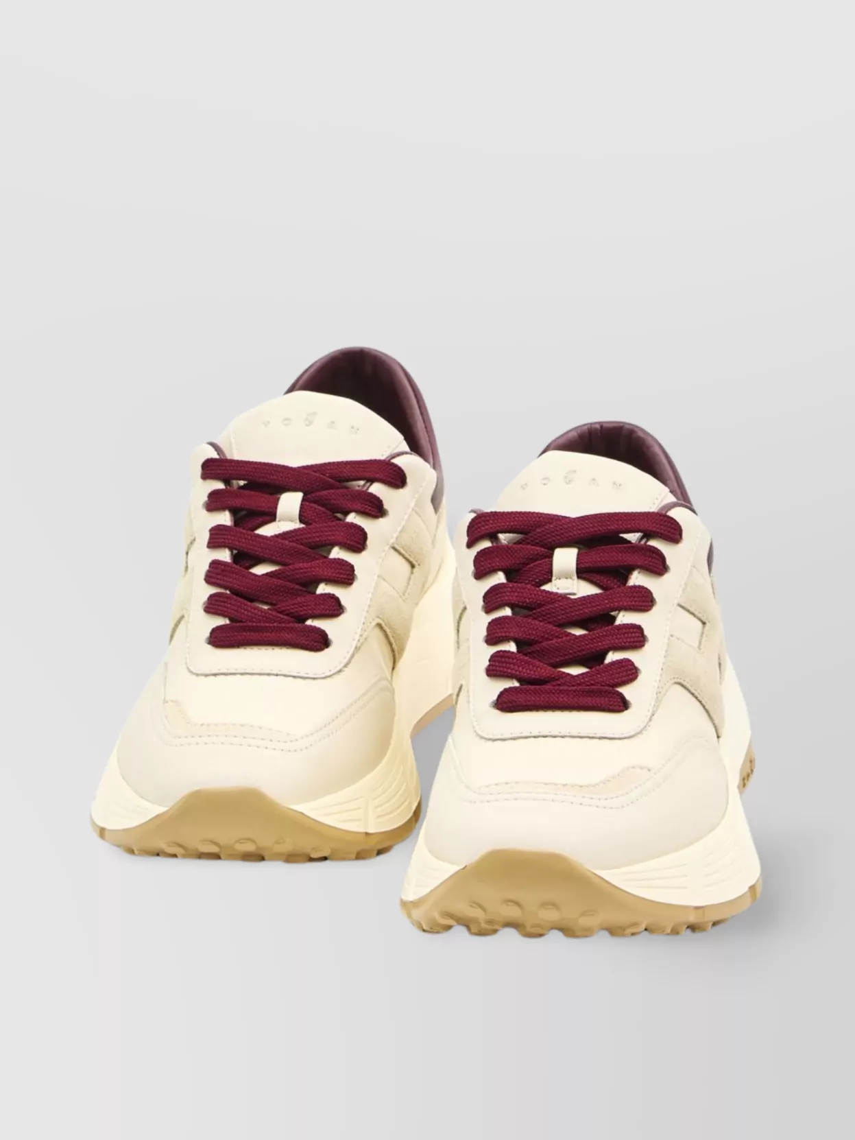 Hogan Leather High-Top Sneakers With Suede H Detail