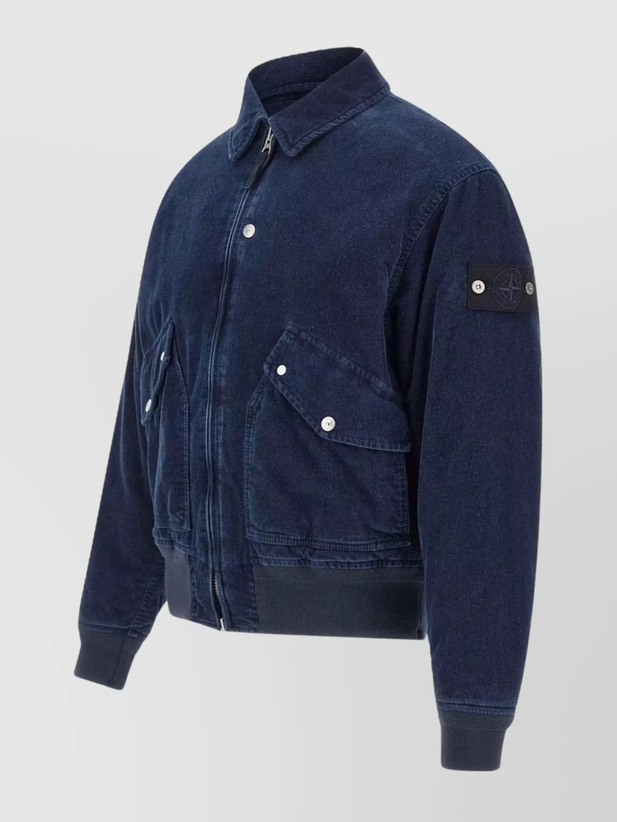 Stone Island Cotton Jacket With Buttoned Flap Pockets