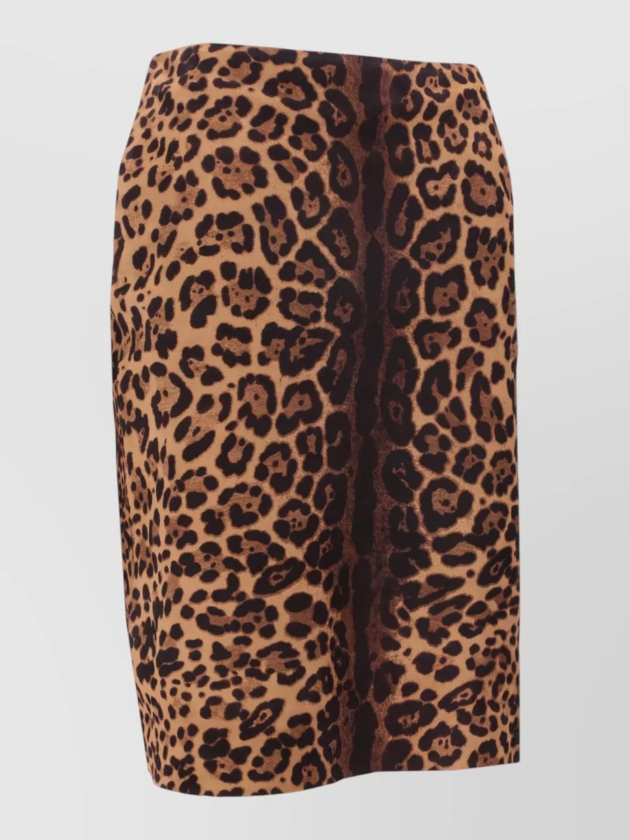 La Rose Leather Pencil Skirt