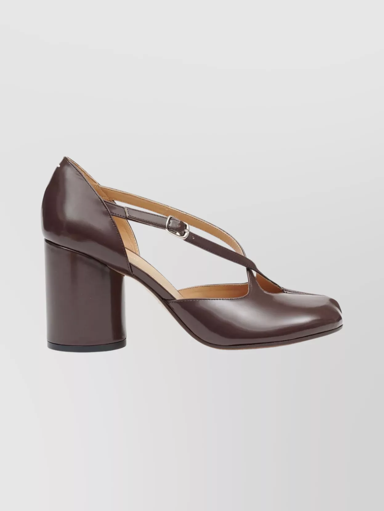 Maison Margiela Strappy Block Heel Closed Toe Pumps