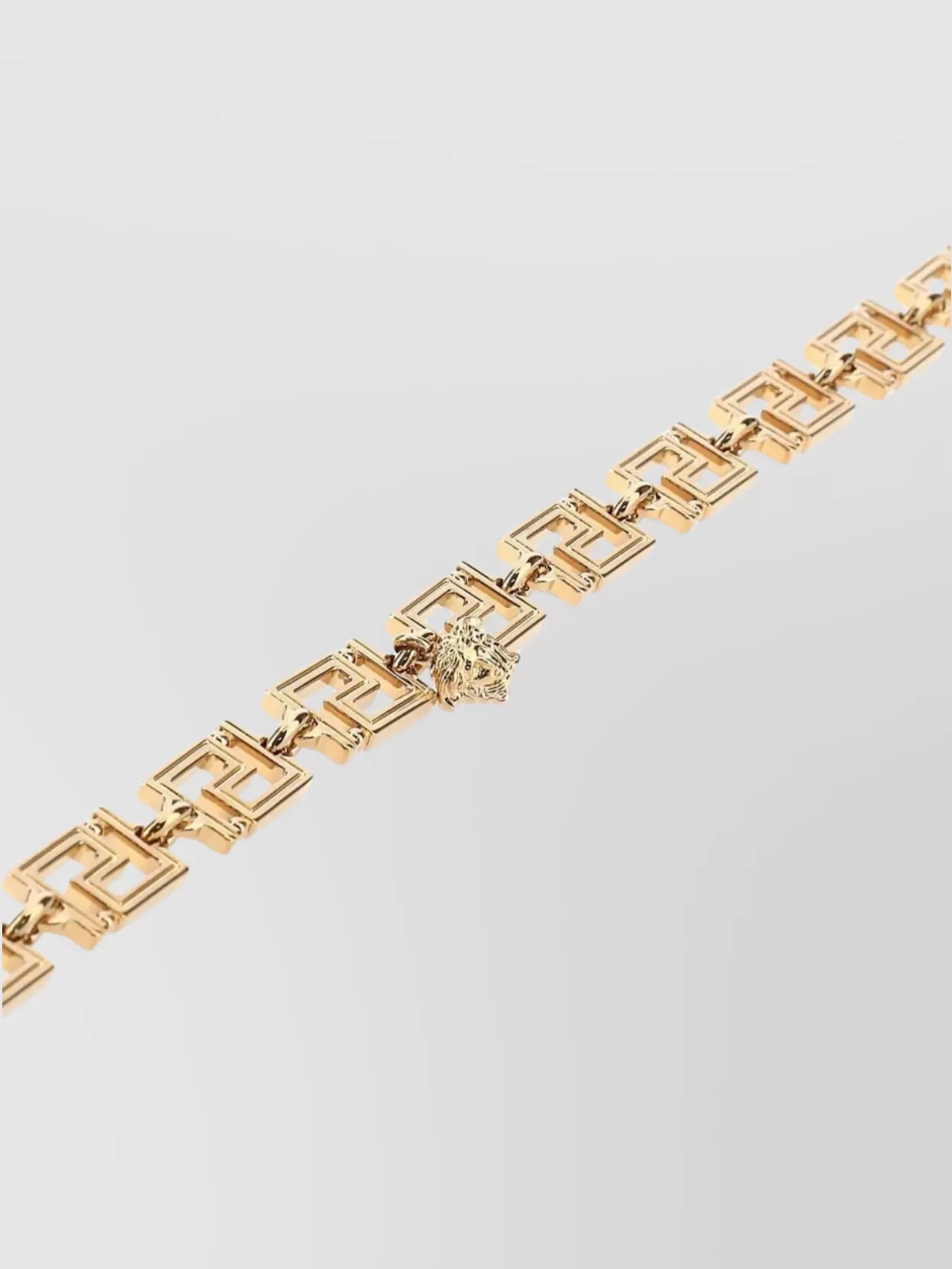 Versace Greca Medusa Metallic Chain Link Necklace