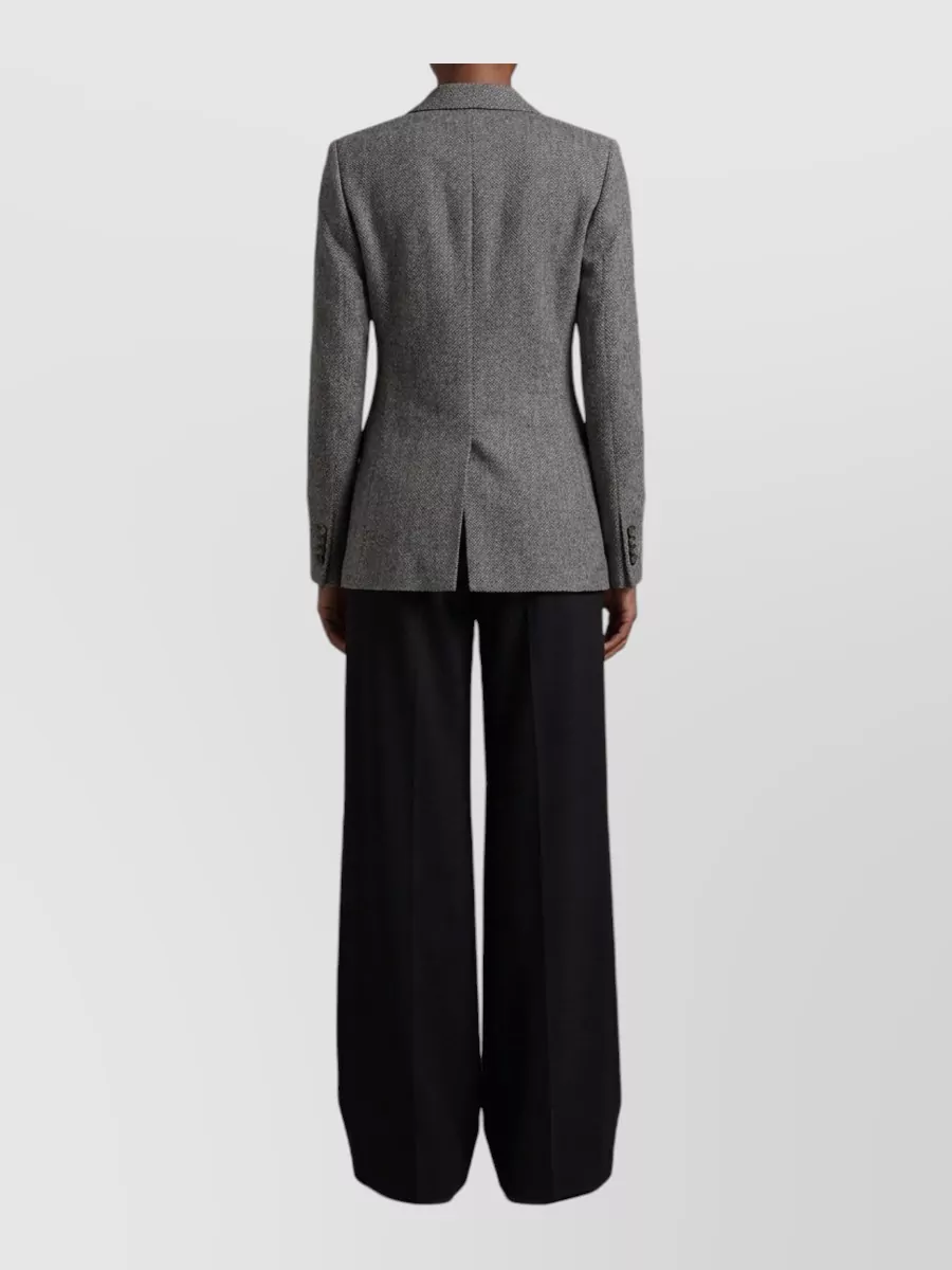 Tagliatore Paris Herringbone-pattern Double-breasted Blazer In Gray