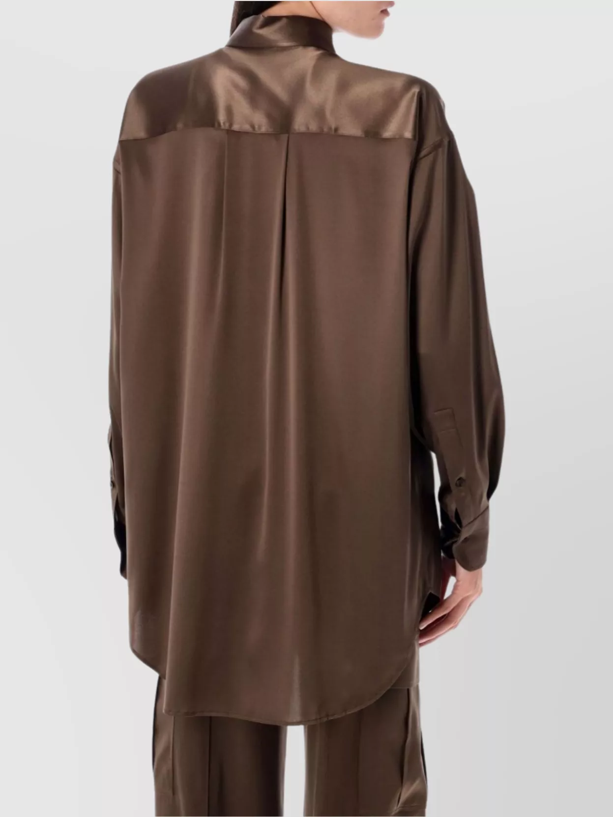Tom Ford Collared Neck Silk Satin Shirt