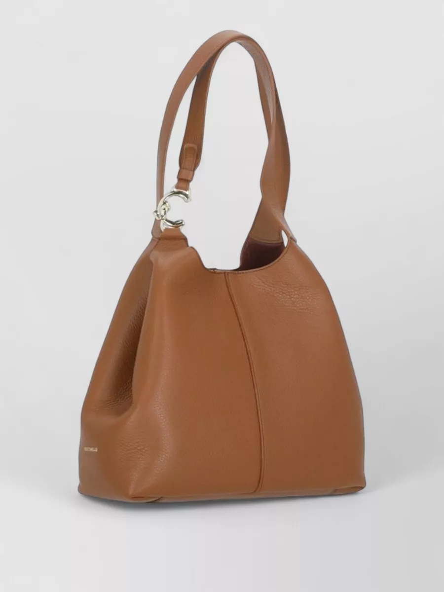 Coccinelle Pebbled Leather Shoulder Bag Two Handles