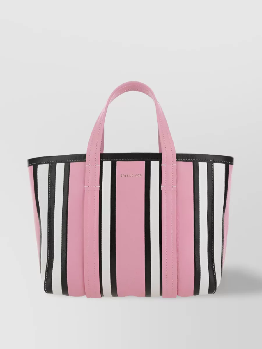 Shop Balenciaga Barcode-inspired Multicolour Tote Bag In Pink