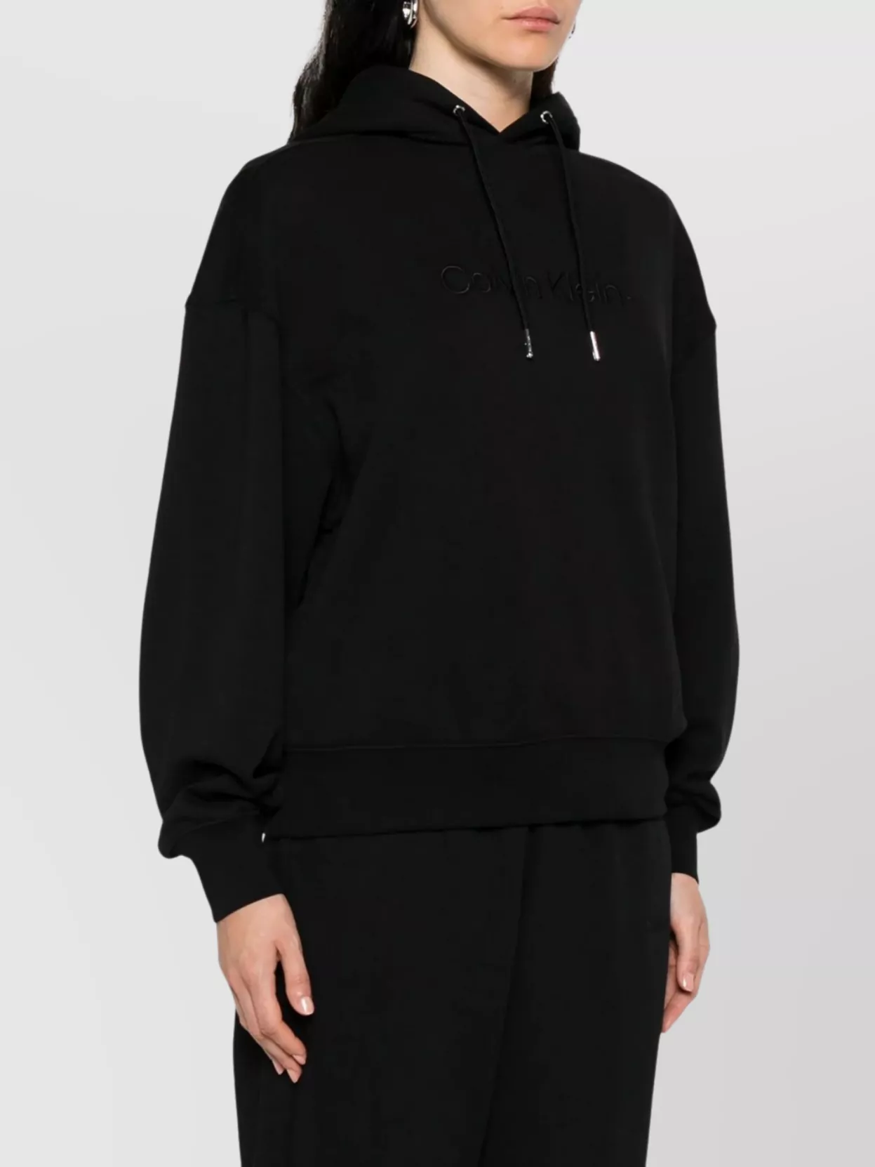 Calvin Klein Hooded Sweatshirt With Ribbed Finish