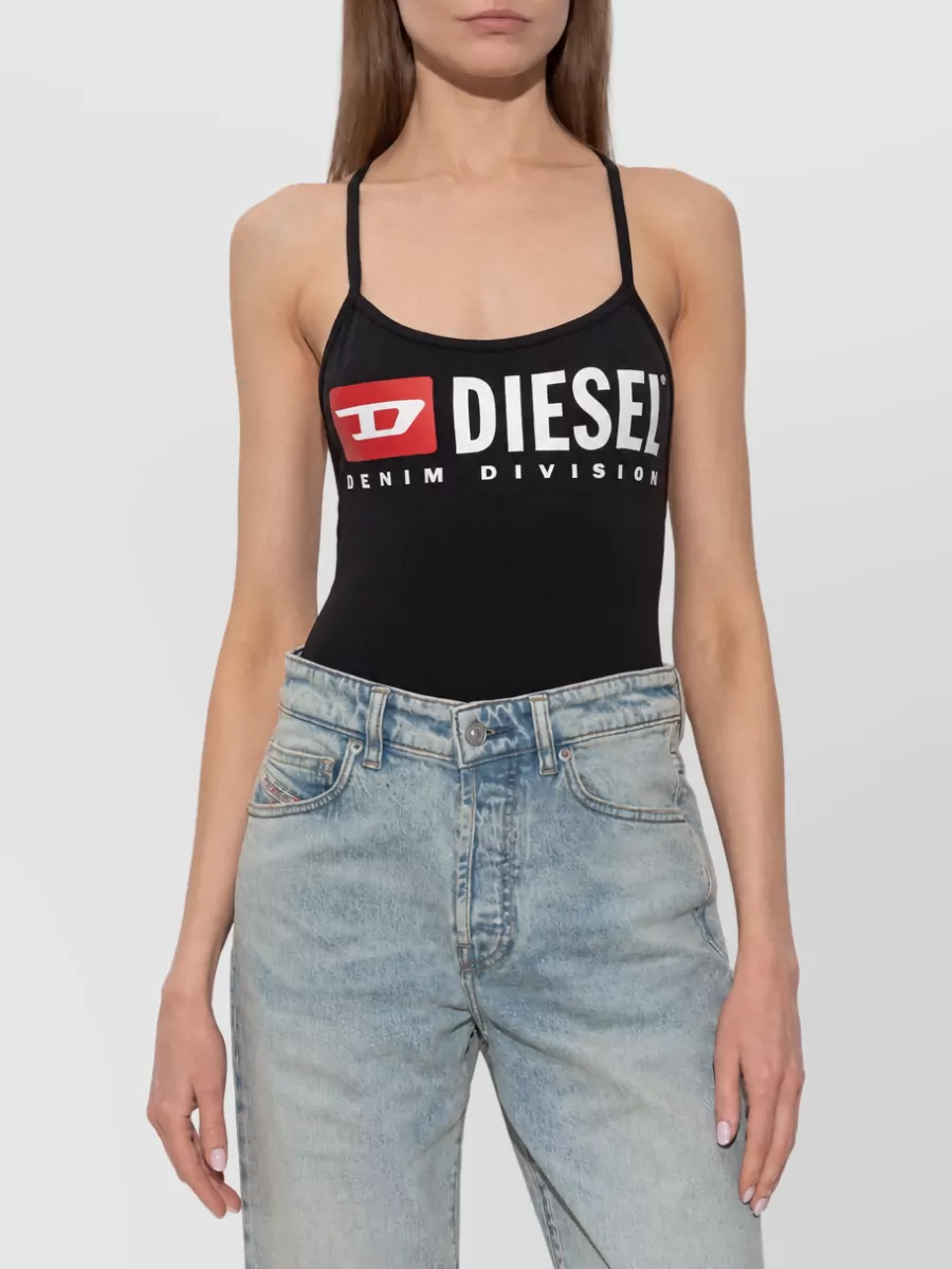 Diesel Logo Print Bodysuit