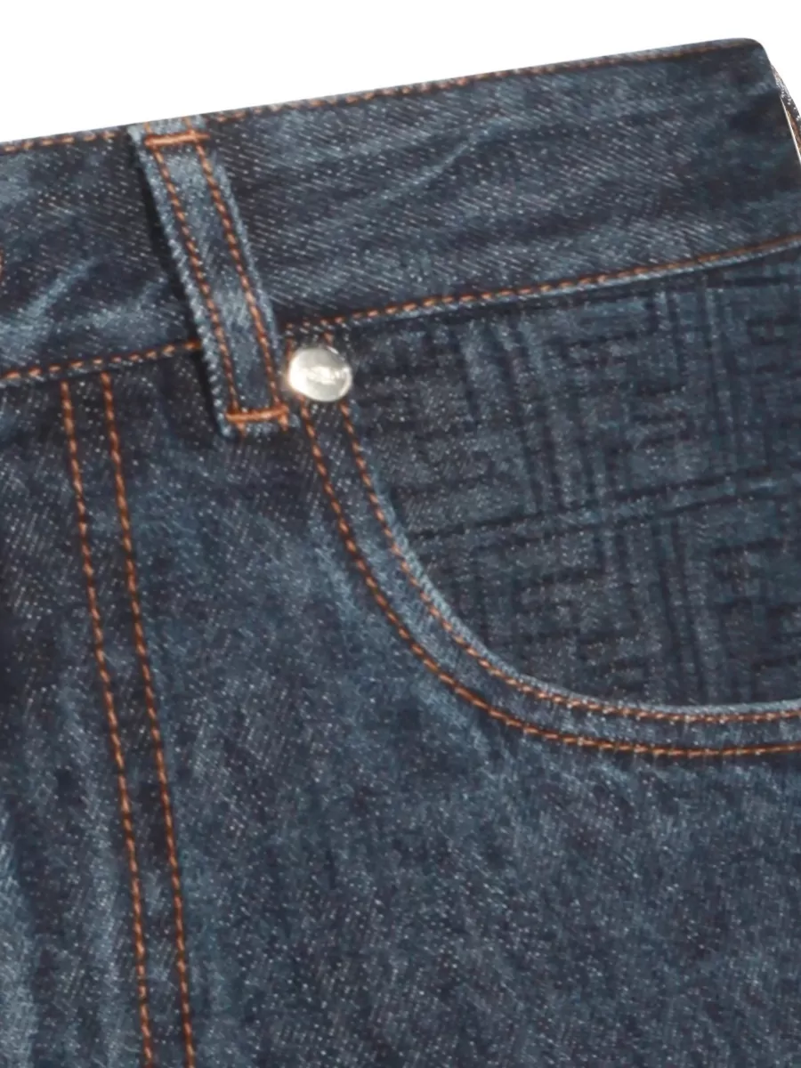 Fendi Denim Shorts With Pockets And Loops