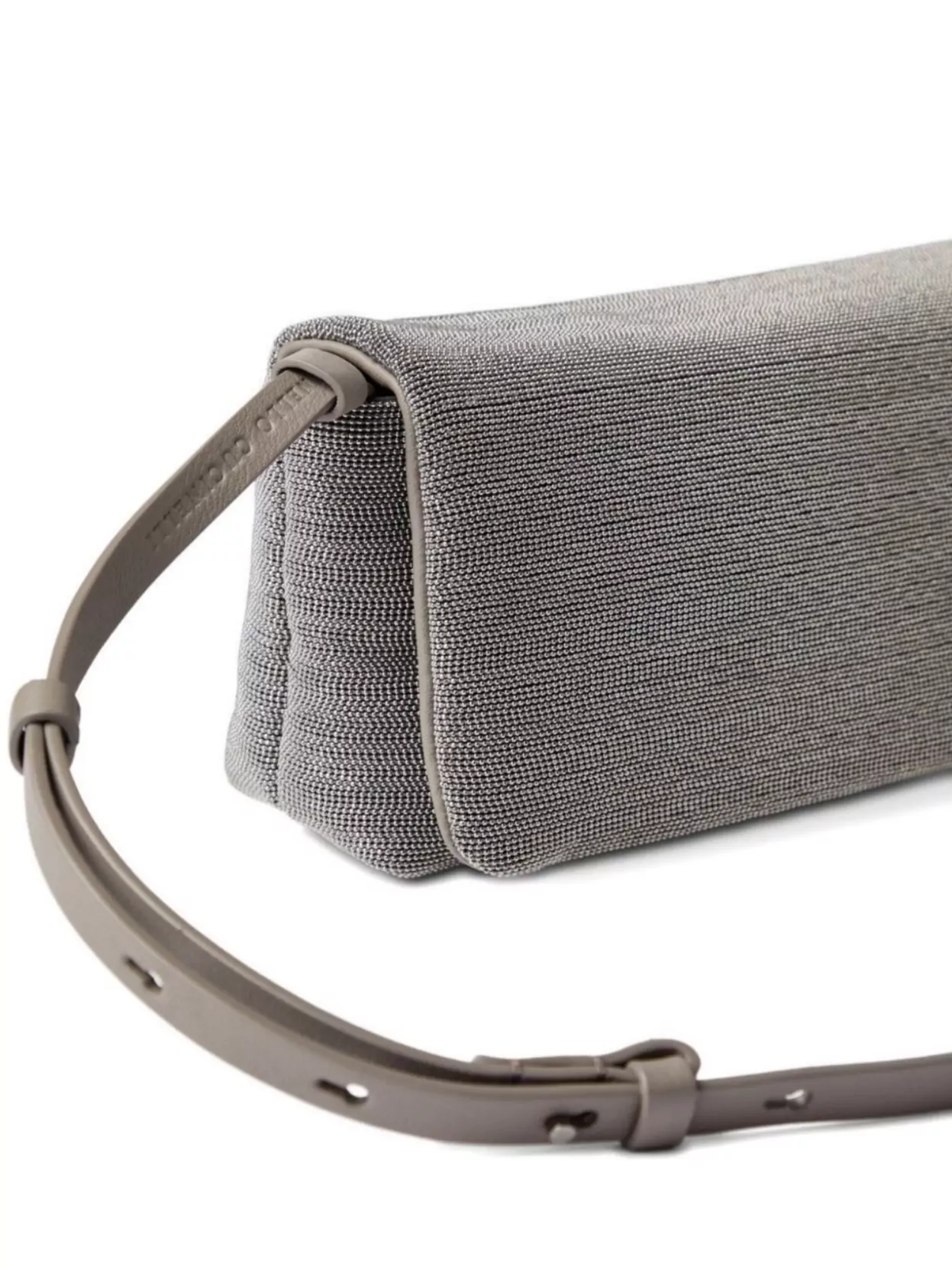 Brunello Cucinelli Rectangular Leather Shoulder Bag With Adjustable Strap