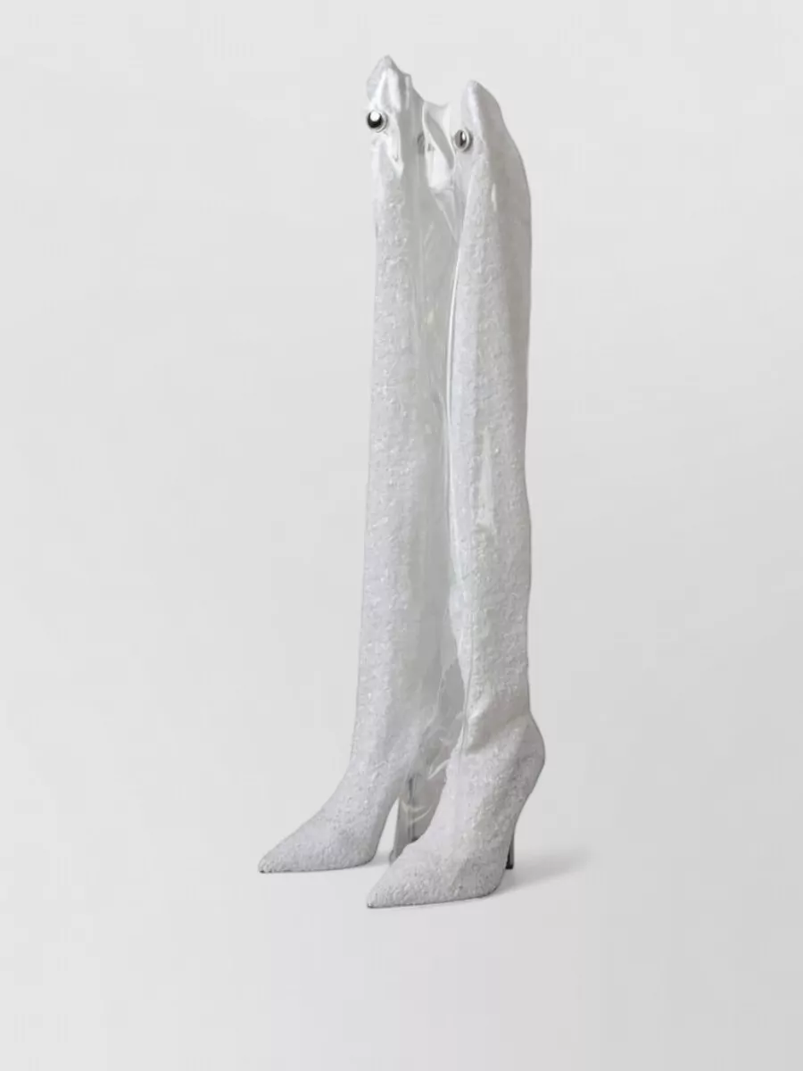Dolce&Gabbana Sequin Knee-High Stiletto Boots