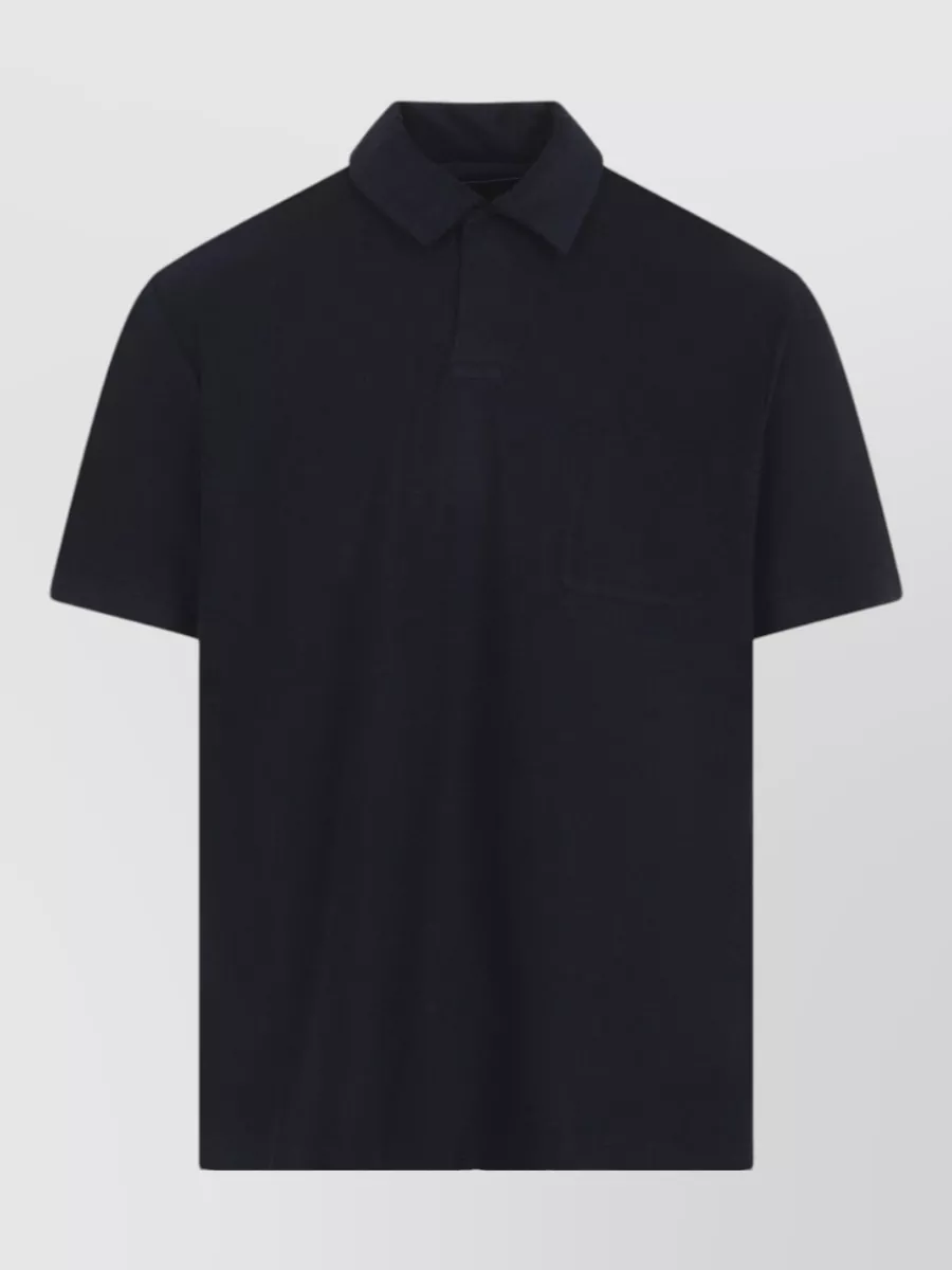 Ralph Lauren Purple Label Silk Cotton Short-Sleeve Polo Shirt