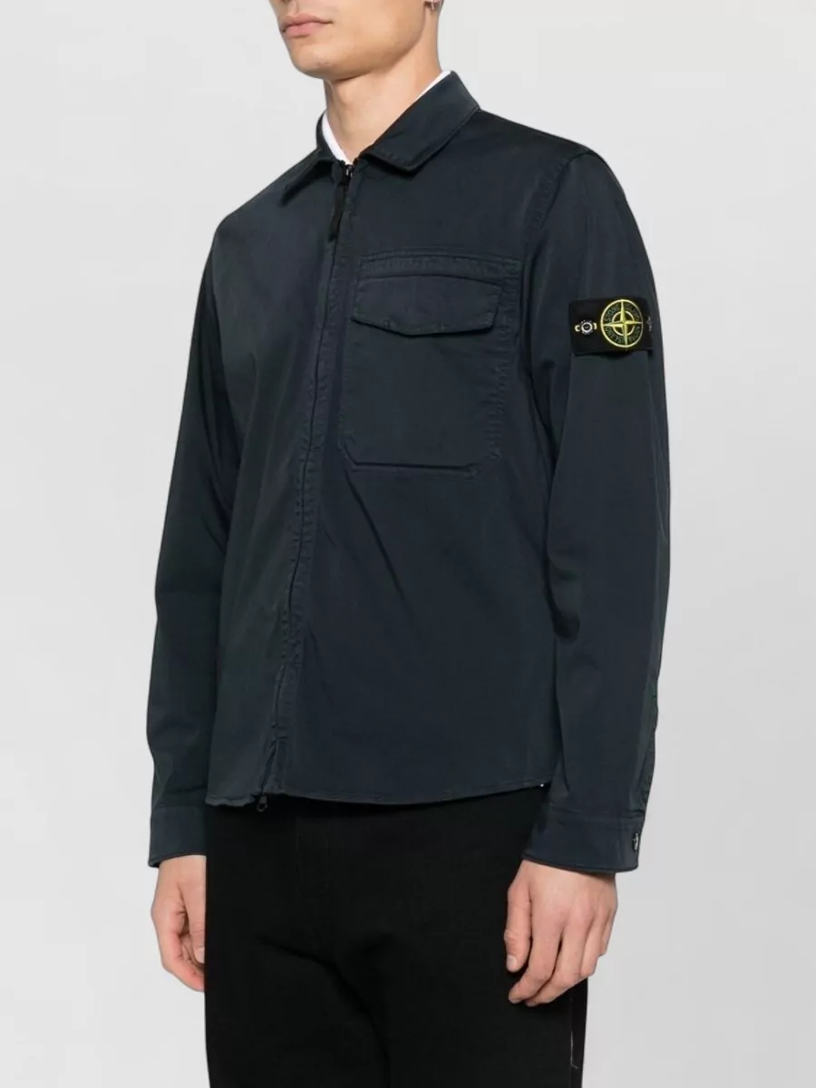 Stone Island Long Sleeve Shirt Buttoned Cuffs Chest Pocket