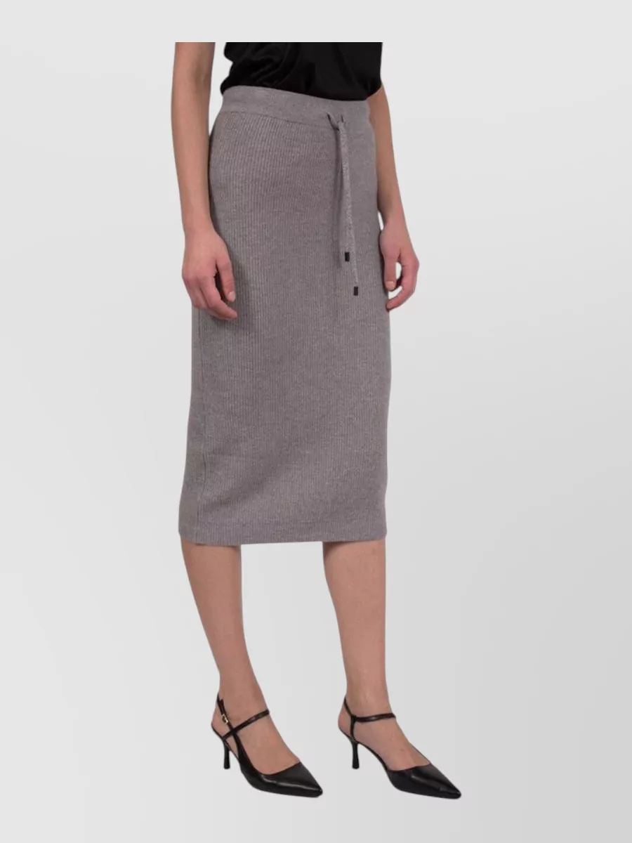 Peserico Silk Cashmere Wool Midi Skirt
