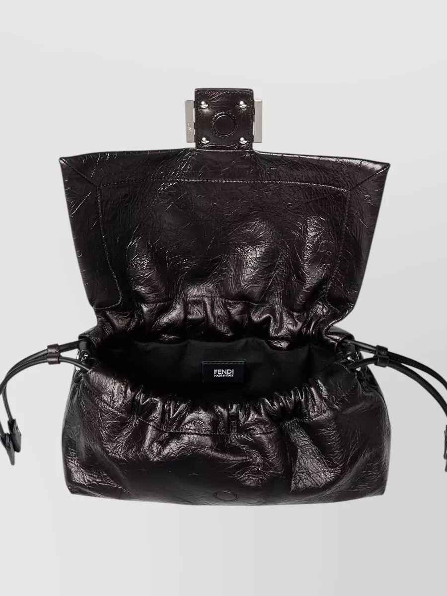 Fendi Baguette Medium Leather Clutch Bag