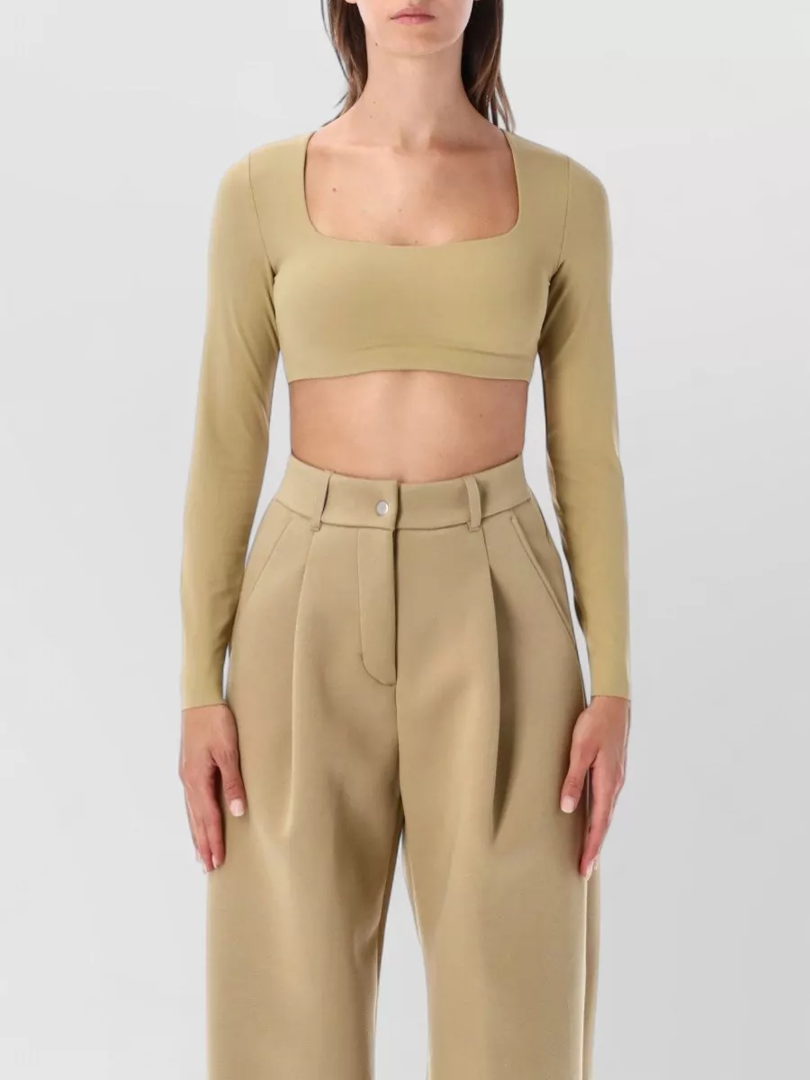 Nike long-sleeve slim-fit sports bra top