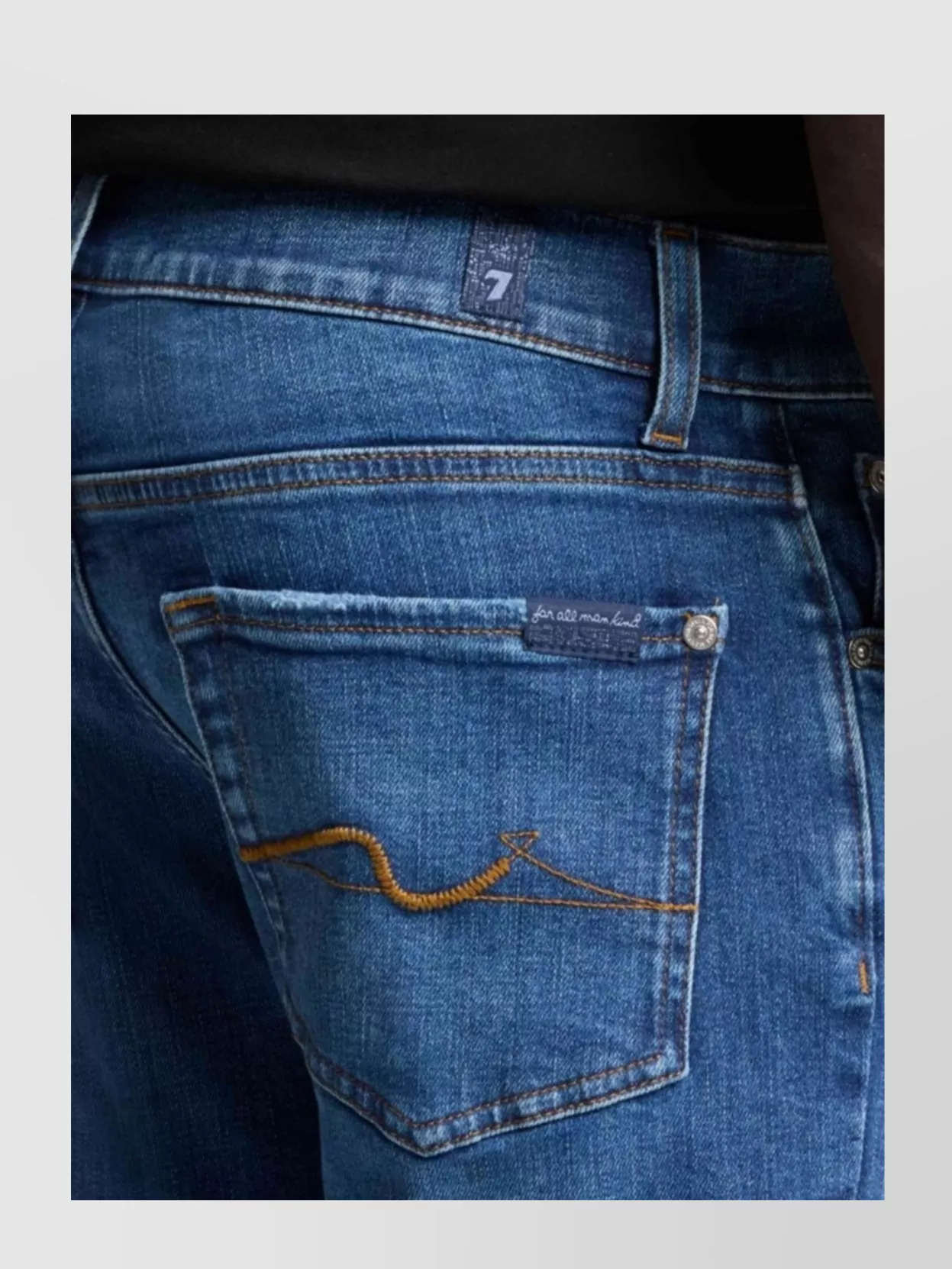 7 For All Mankind Slim Fit Denim Trousers With Five Pockets
