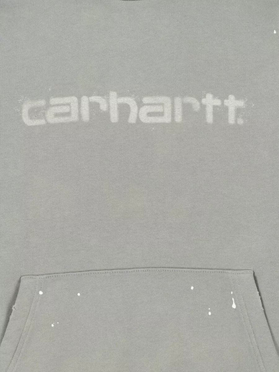 Carhartt Wip Cotton Destroy-Effect Logo-Print Sweatshirt
