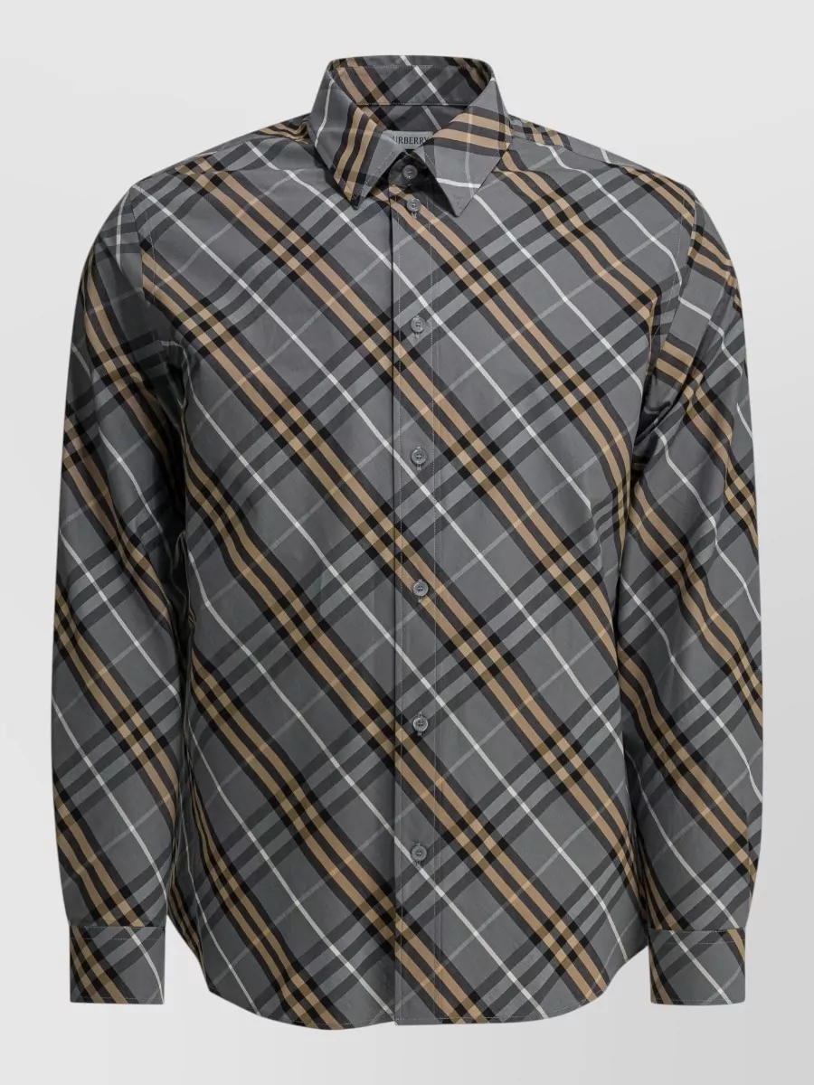 Burberry checked cotton long-sleeve shirt