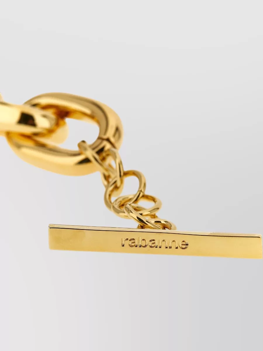 Paco Rabanne Oversized Chain Bracelet Crystal Accents