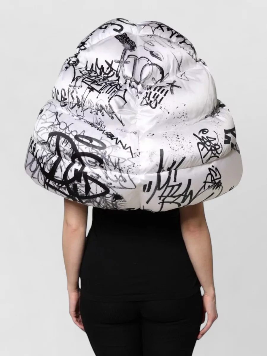 Dolce&Gabbana Quilted Printed Hooded Beanie