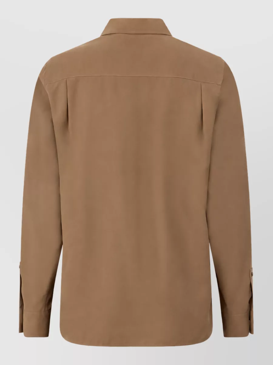 Max Mara Silk Long-Sleeve Shirt