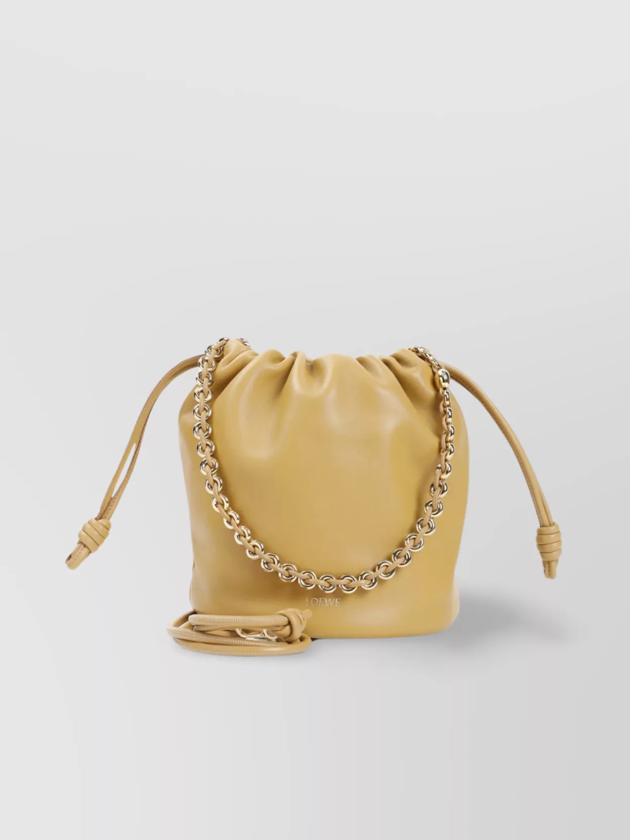 Loewe Flamenco Bucket Bag Purse In Neutrals