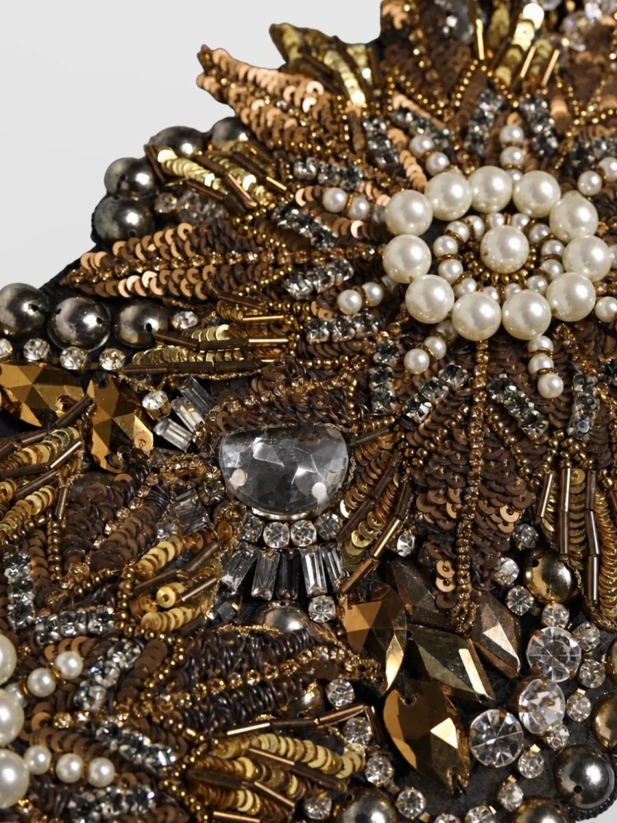 Dolce&Gabbana Crystal Flower Brooches Belt