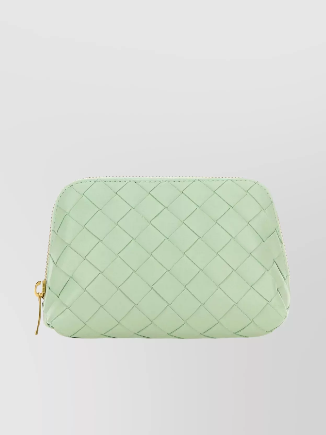 Bottega Veneta Quilted Leather Beauty Case In Green