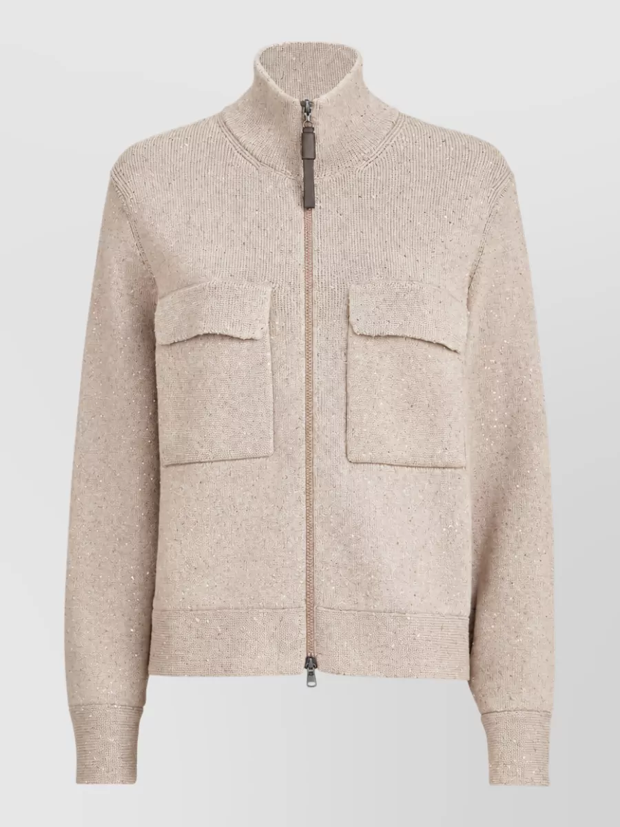 Brunello Cucinelli long-sleeve zip cardigan