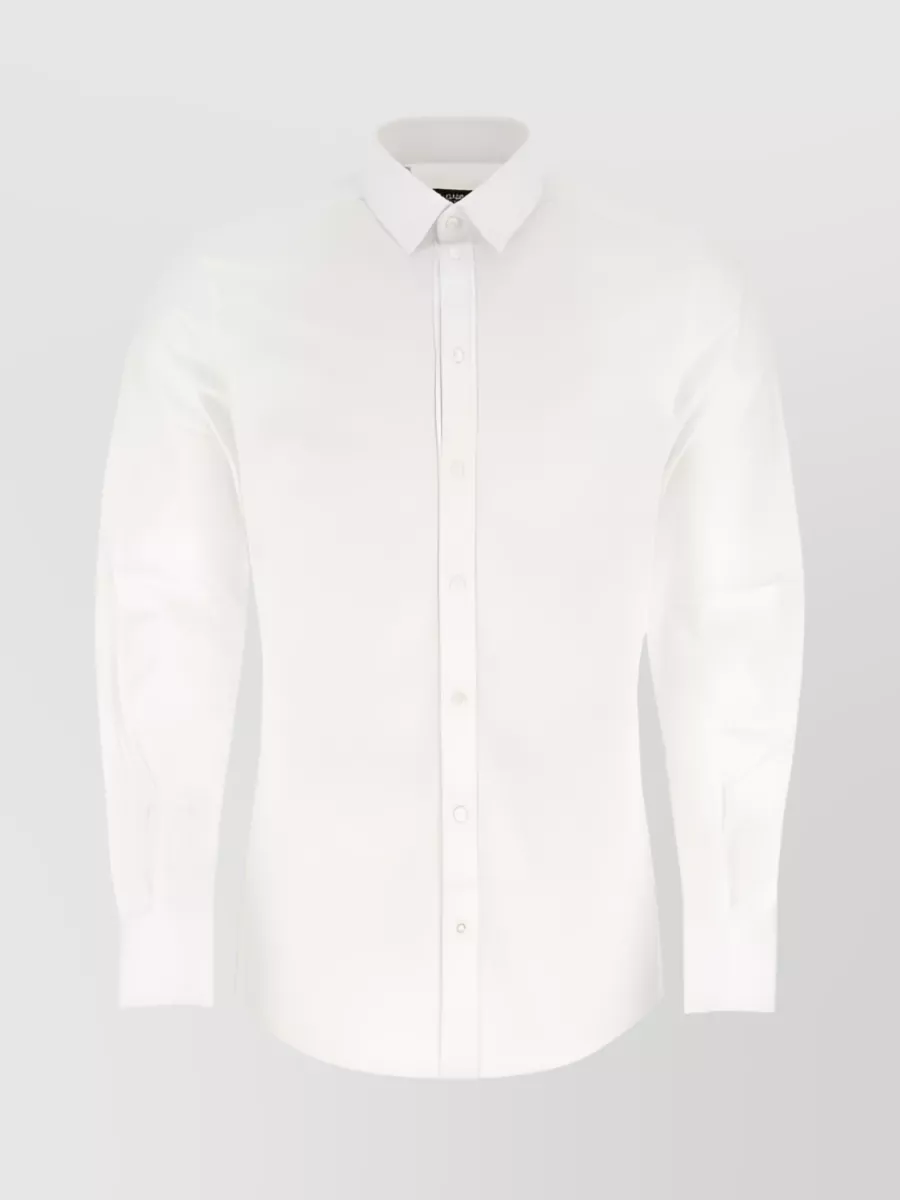 Shop Dolce & Gabbana Tailored Button-up Shirt With Fitted Cuffs In White